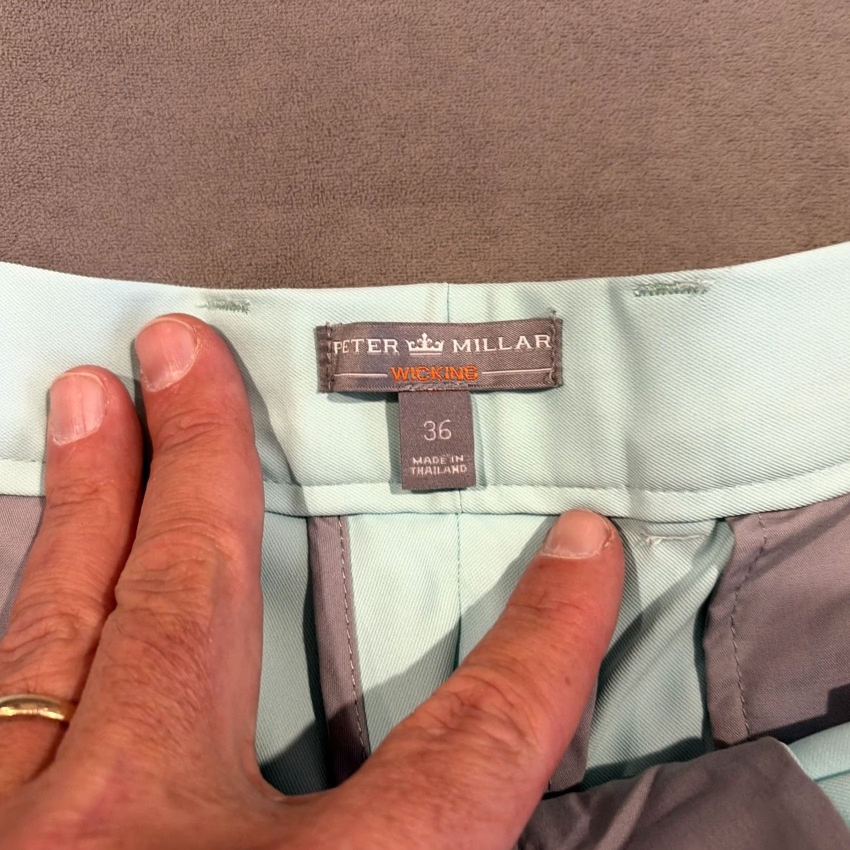 Peter Millar Peter Millar Wicking Teal Flat Front Golf Shorts 38 Regular 9 Inseam Mens Size US 38 / EU 54 - 3 Thumbnail