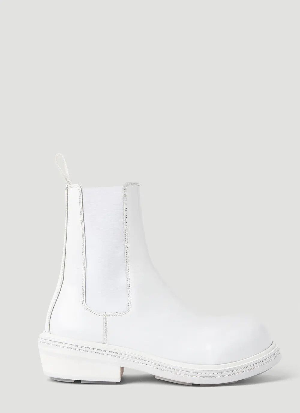 Bottega Veneta o1n1vont1225 Fireman Chelsea Ankle Boots in White Size US 10 / IT 40 - 1 Thumbnail