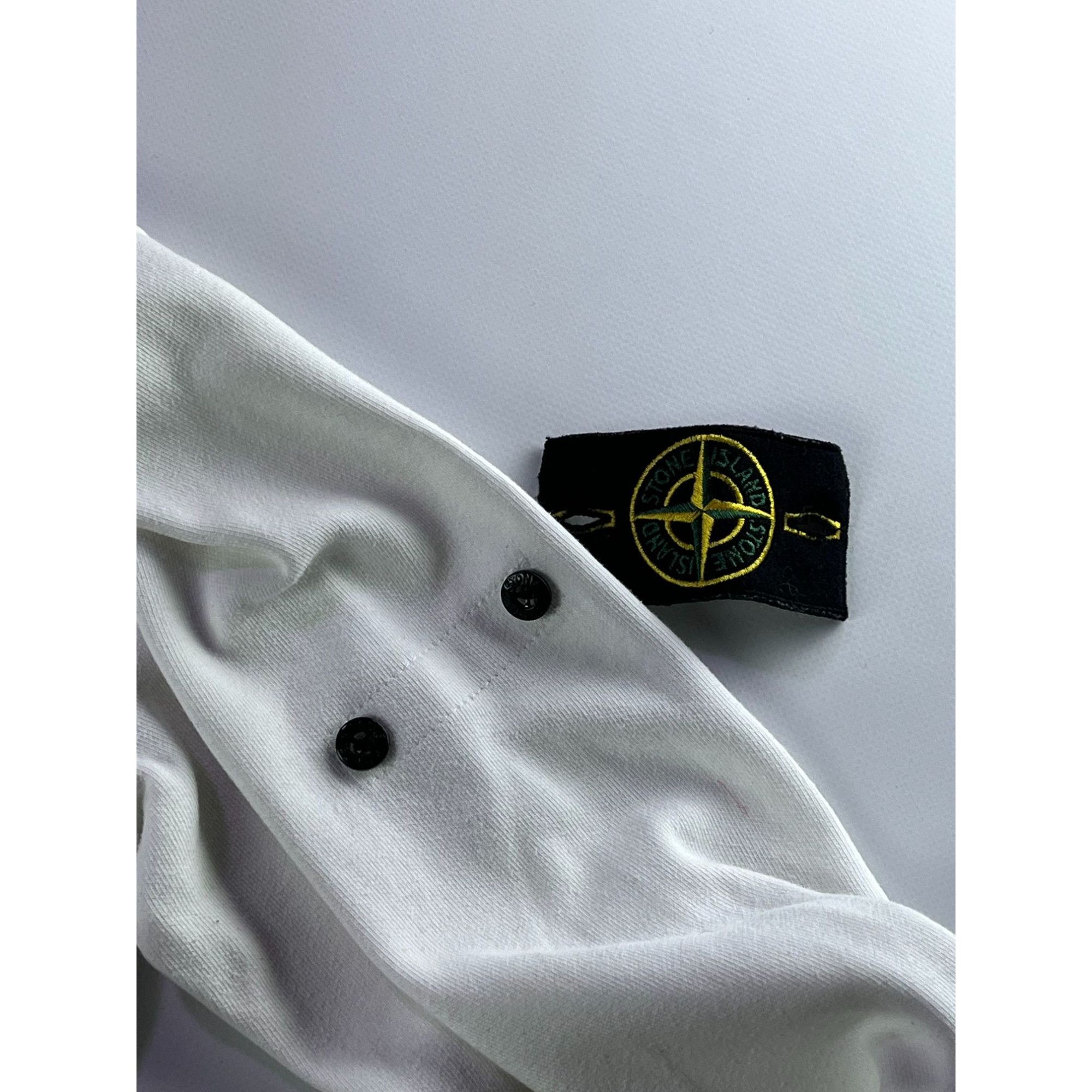 Massimo Osti × Stone Island Stone Island Luxury White Sweatshirt Ribbed Crewneck Size US XL / EU 56 / 4 - 6 Thumbnail