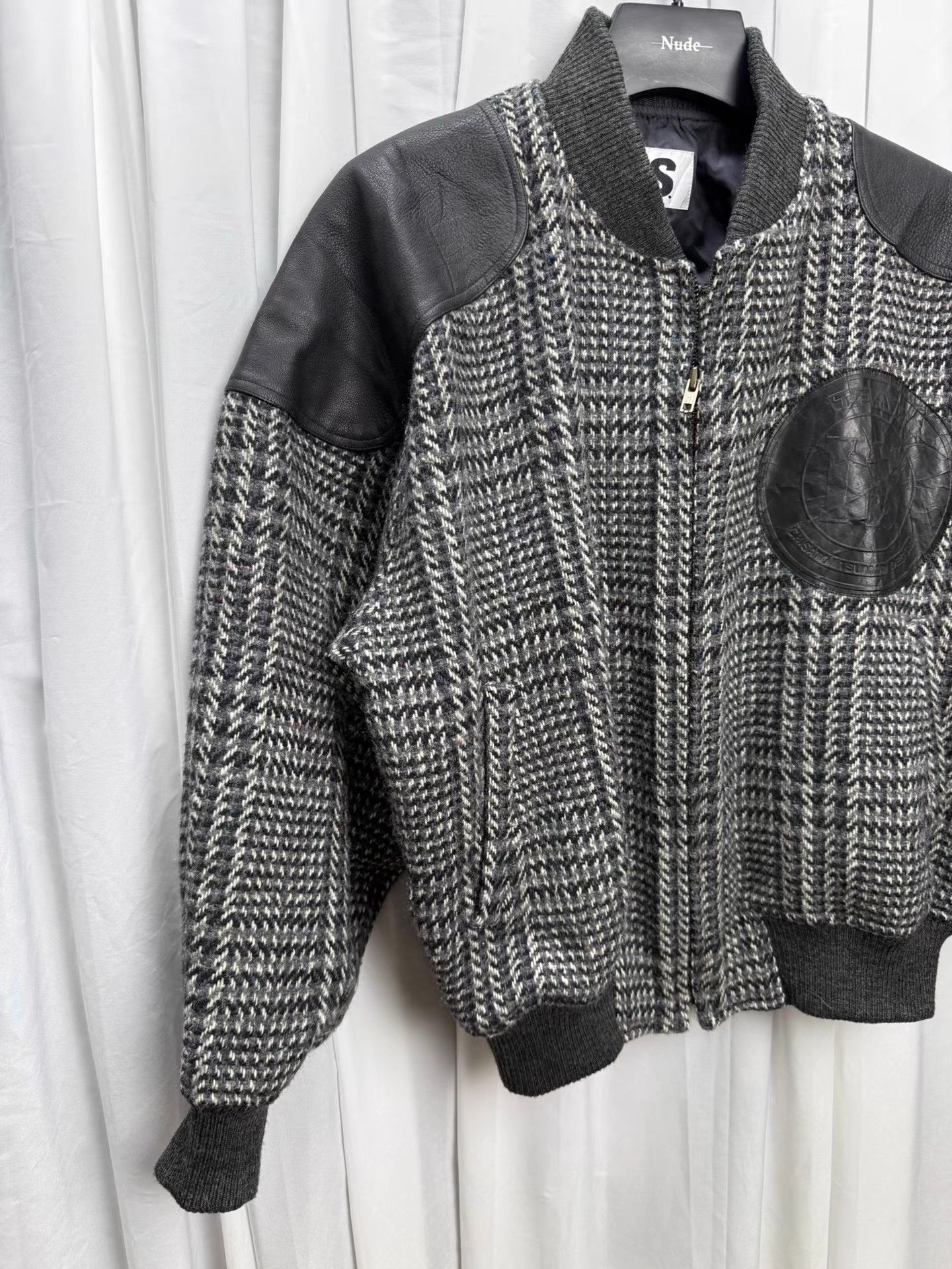Issey Miyake Issey Sports Plaid Leather Panel Short Wide Stamp Jacket K20 Size US M / EU 48-50 / 2 - 3 Thumbnail