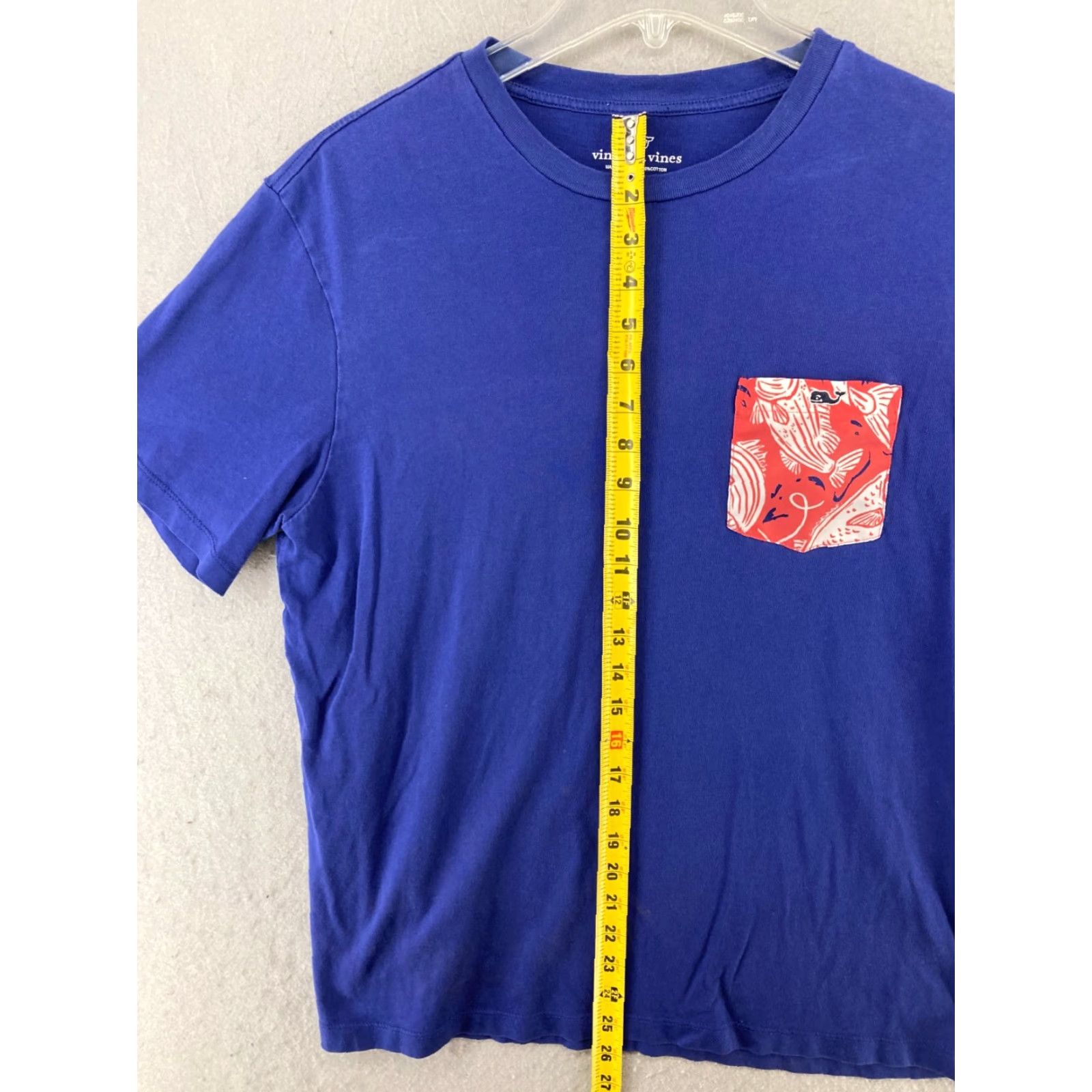 Vineyard Vines Vineyard Vines Shirt Adult Medium Blue Whale Pocket Cotton Jersey Crew Neck Mens Size US M / EU 48-50 / 2 - 3 Thumbnail
