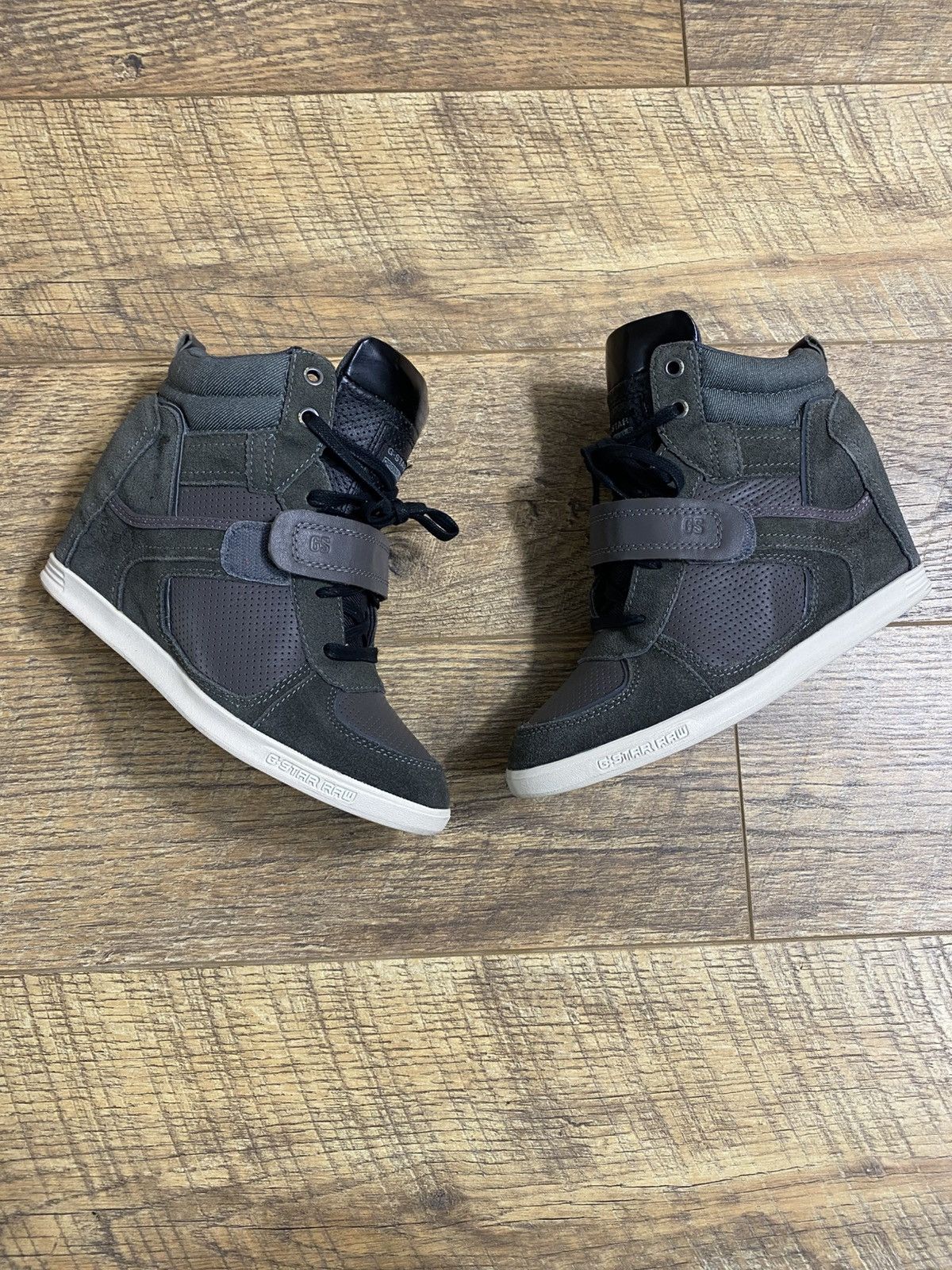 G-Star RARE Y2K 2000s G-Star RAW Hidden Wedge Sneakers High top Size US 9 / IT 39 - 1 Thumbnail
