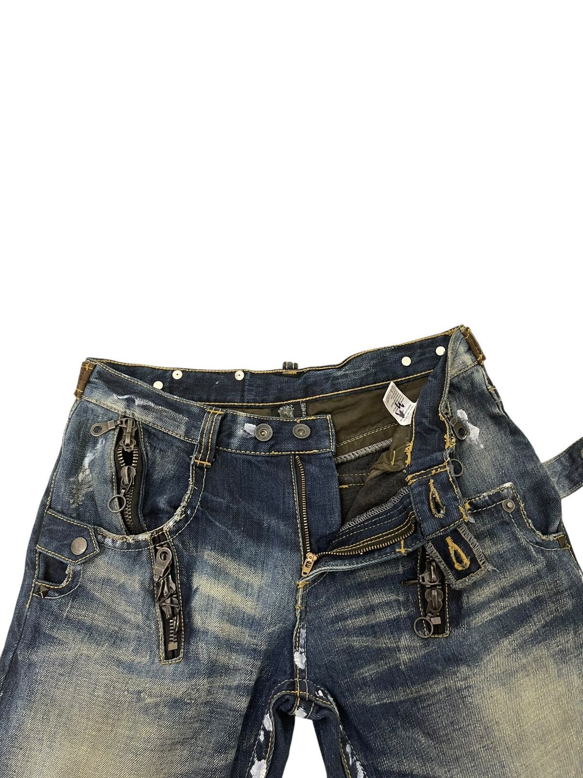Japanese Brand Flare Jeans Semantic Design Faded Boot Cut 1🟦8 Size US 32 / EU 48 - 10 Thumbnail