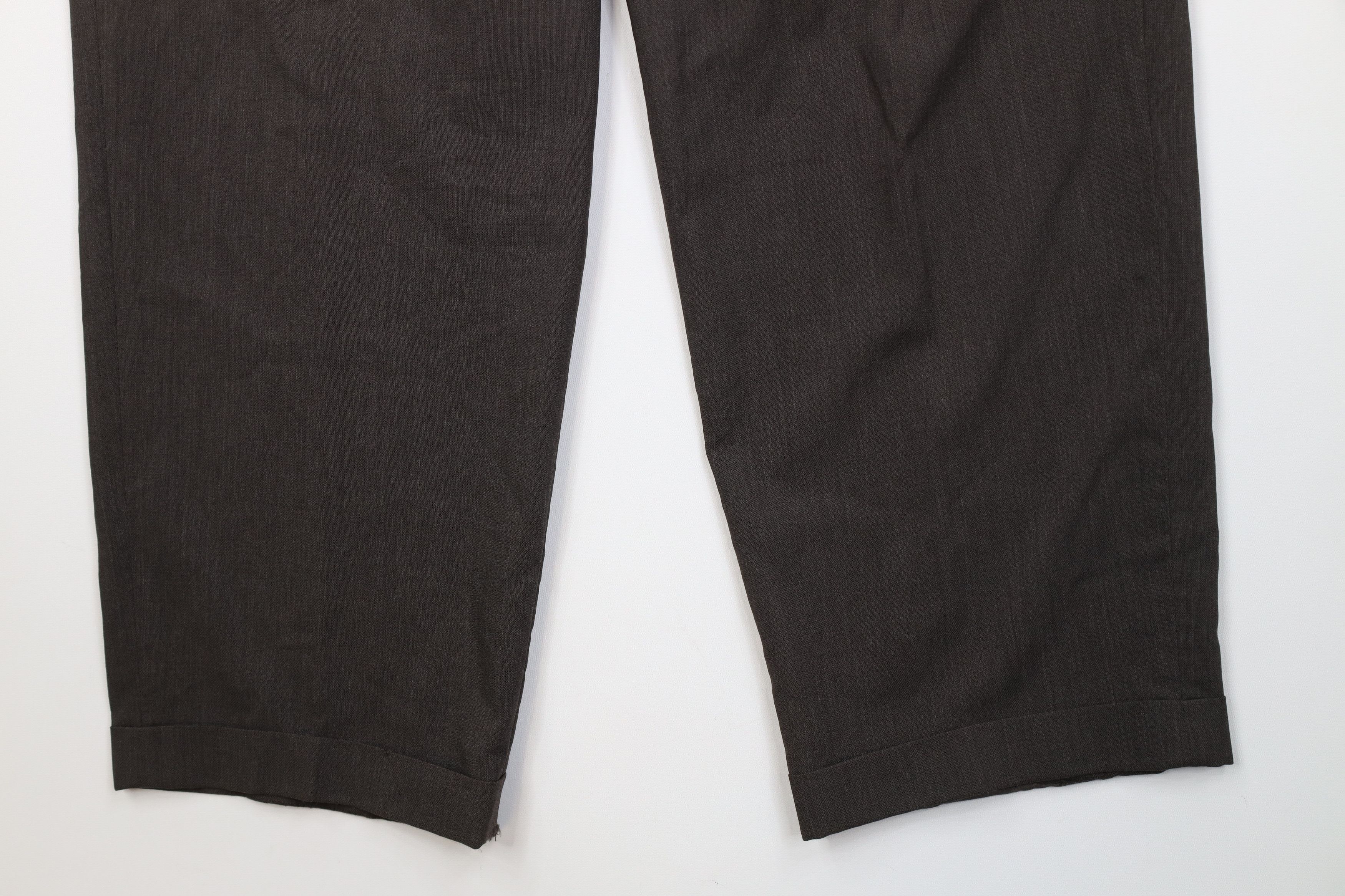 Giorgio Armani Vintage 80s 90s Giorgio Armani Wool Wide Leg Chino Pants Size US 34 / EU 50 - 4 Thumbnail