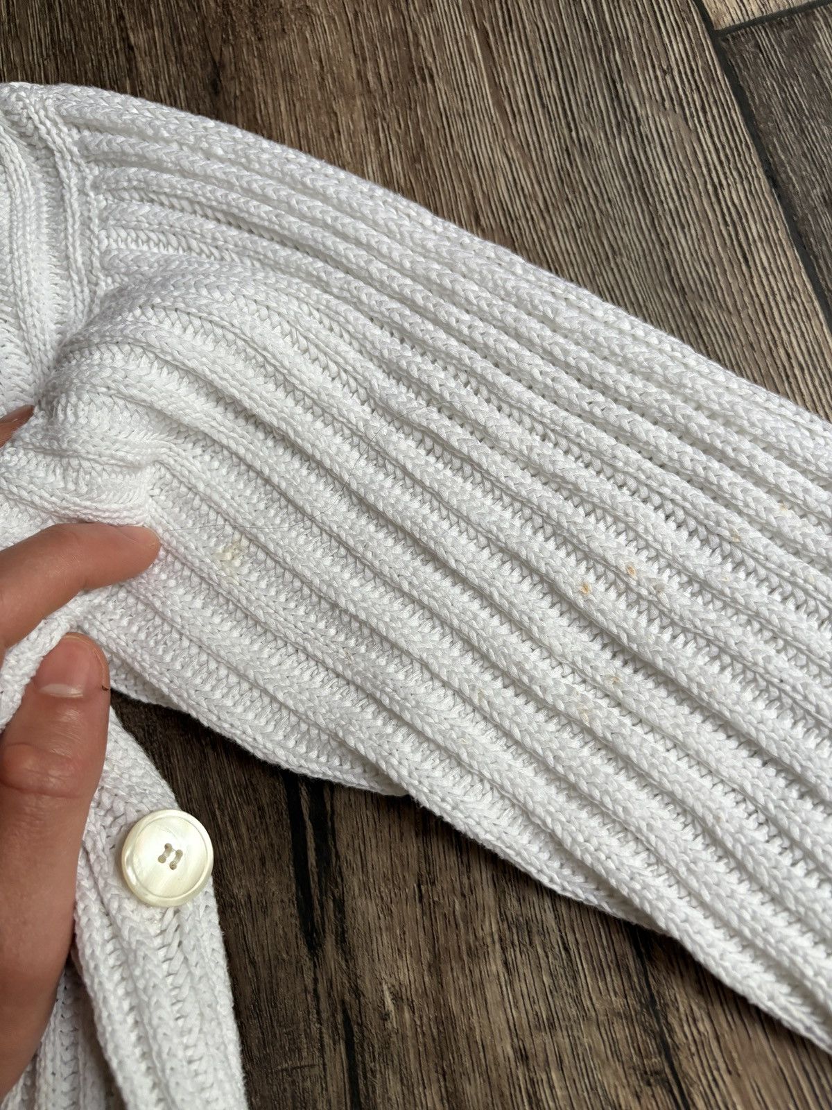 Brunello Cucinelli Brunello Cucinelli English Rib Knit White Sweater Size Large Size L / US 10 / IT 46 - 6 Thumbnail
