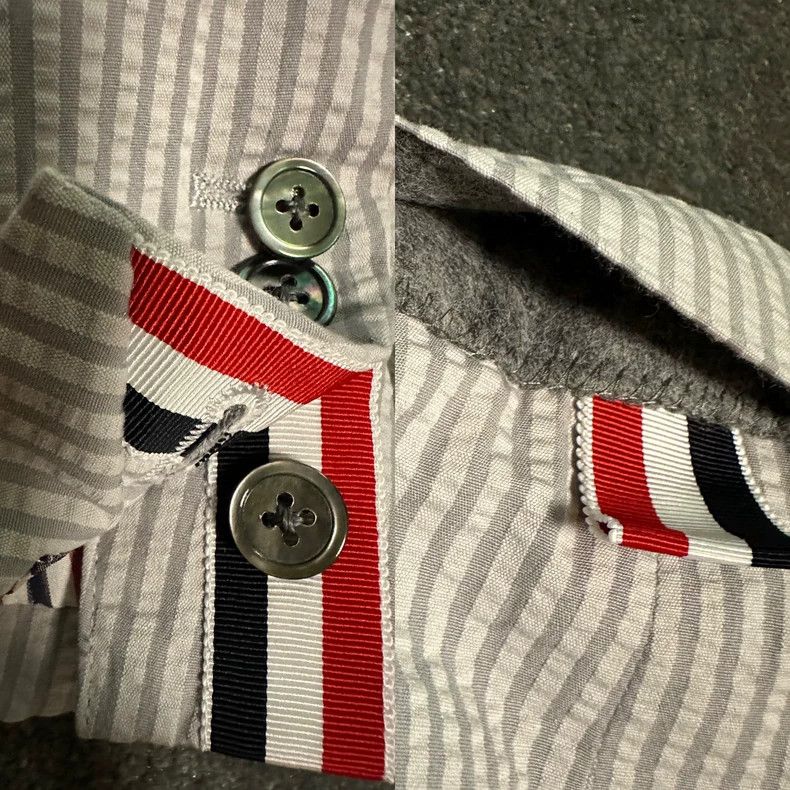 Thom Browne Thom Browne size3 Light gray puffed silk suit Size 40S - 5 Thumbnail