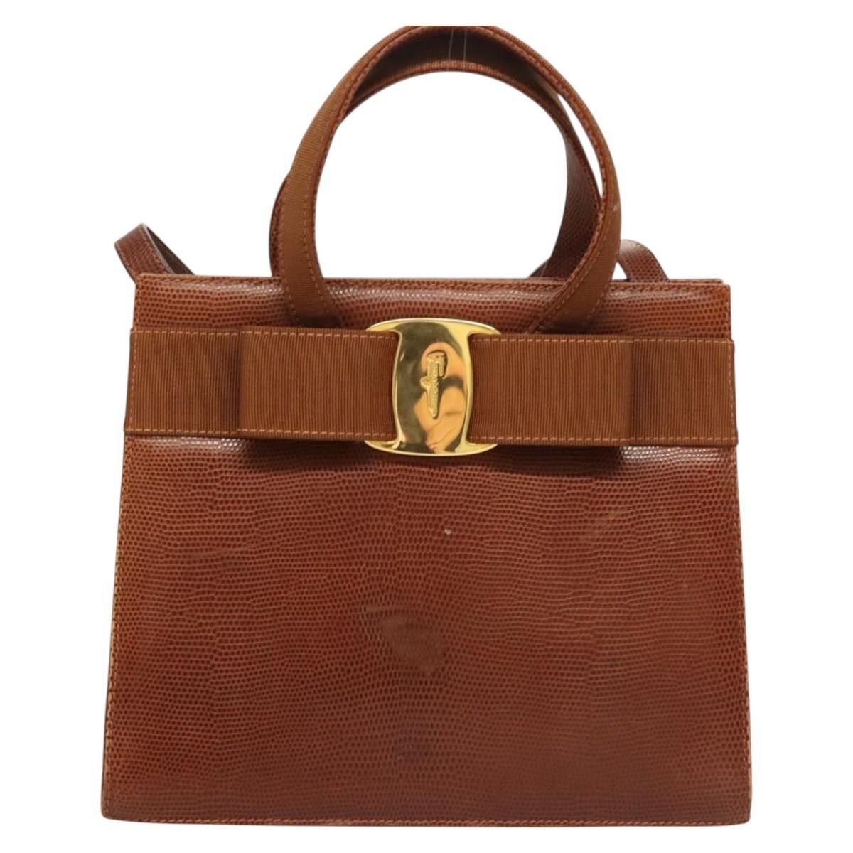Salvatore Ferragamo Salvatore Ferragamo Convertible Vara Bow Tote Leather Size ONE SIZE - 1 Thumbnail