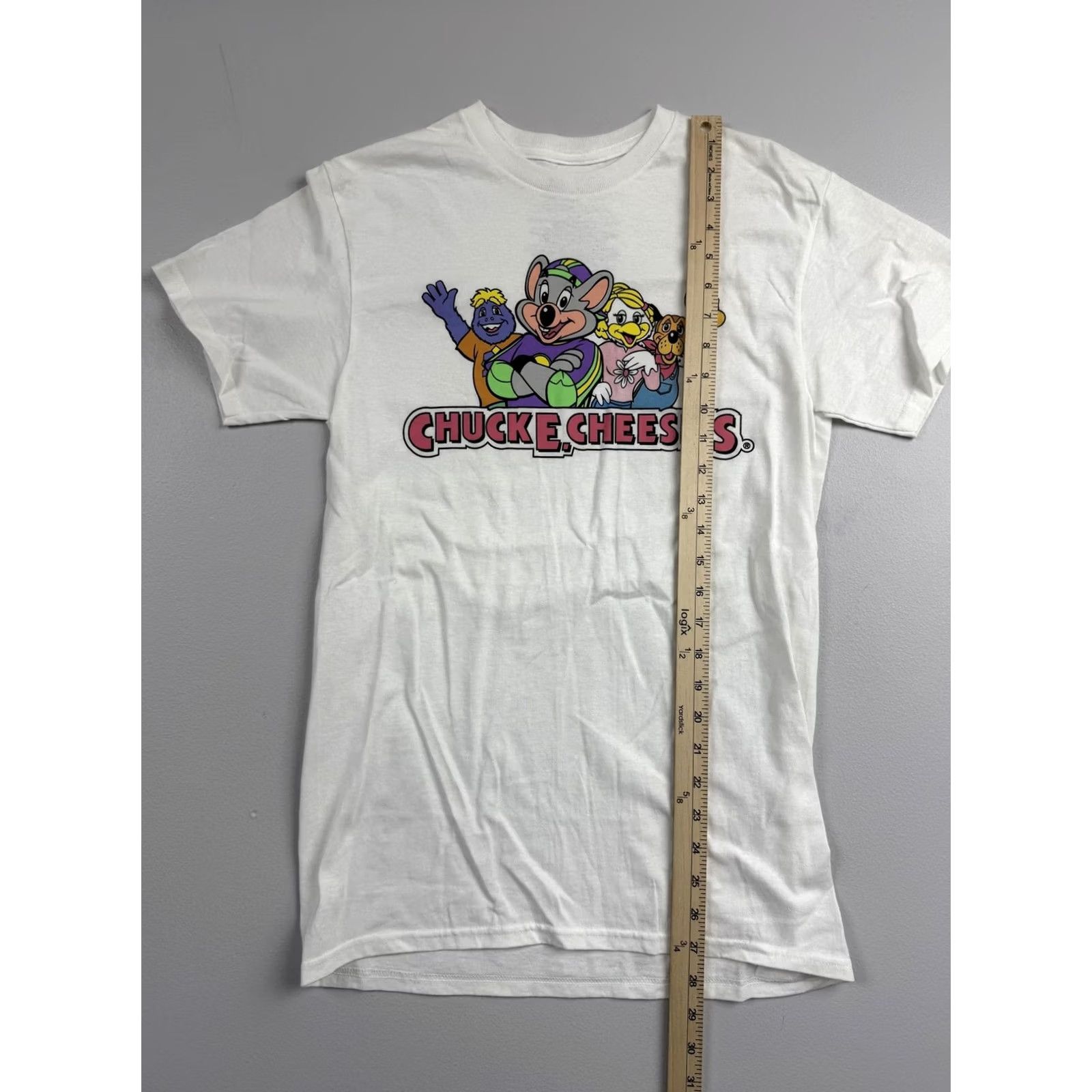 Vintage Chuck E. Cheese Shirt Mens Small White Cartoon Graphic Tee Tee Graphic Logo Cotton Short Sleeve Crew Neck Tagless Size US S / EU 44-46 / 1 - 4 Thumbnail