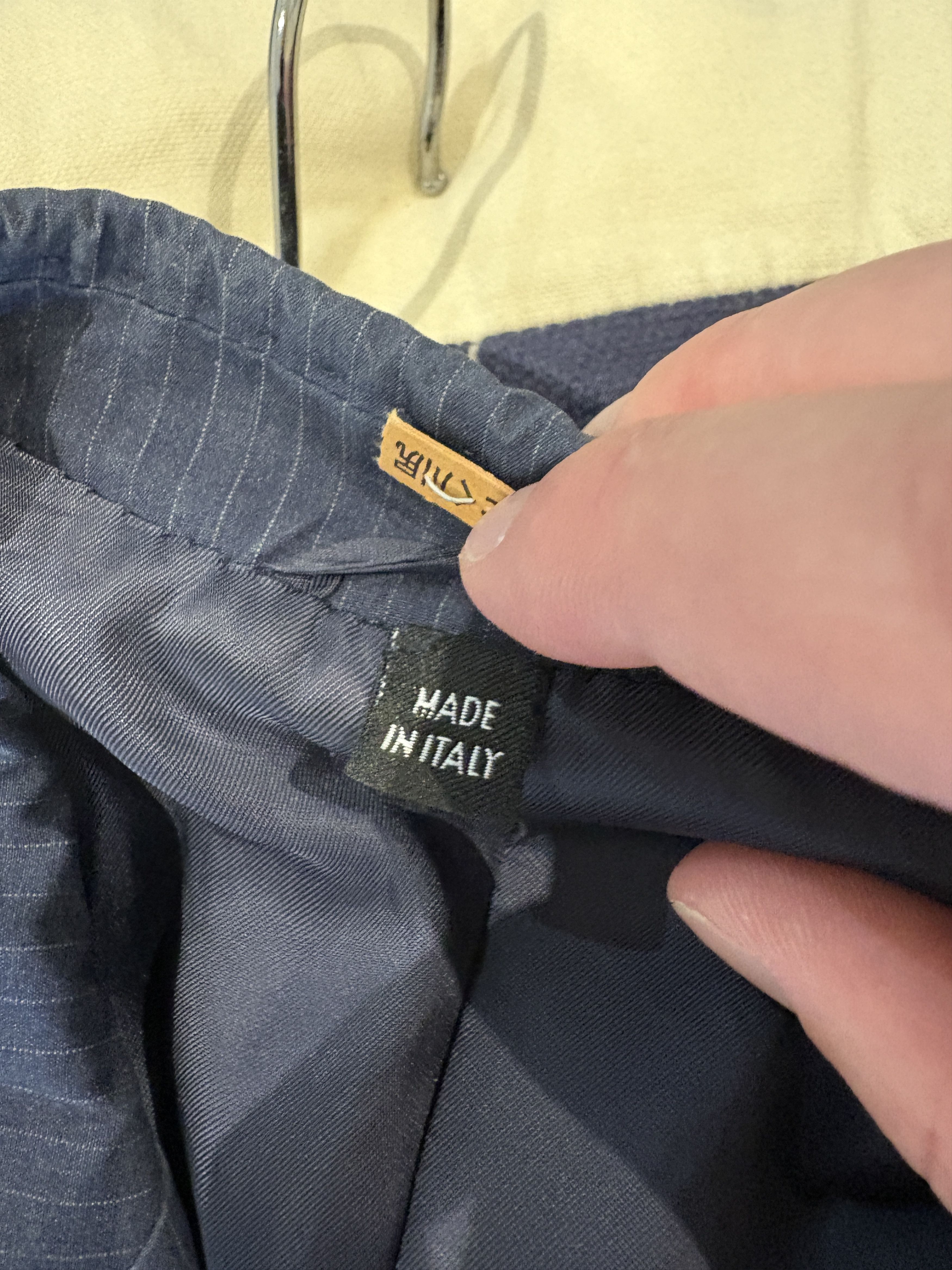 Helmut Lang 02 Blue Pinstripe Suit Size 48R - 3 Thumbnail