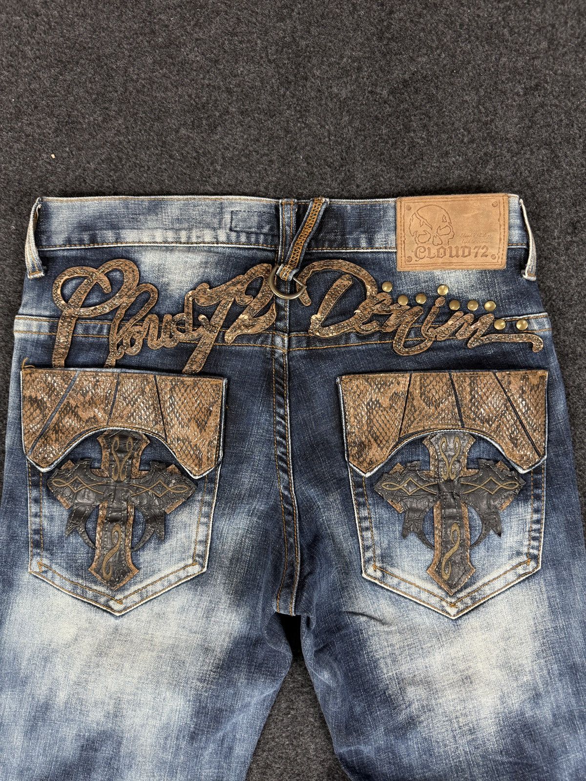 Japanese Brand × Vintage Japanese brand CLOUD72 jeans embroidery cross cemetery jeans Size US 32 / EU 48 - 8 Thumbnail