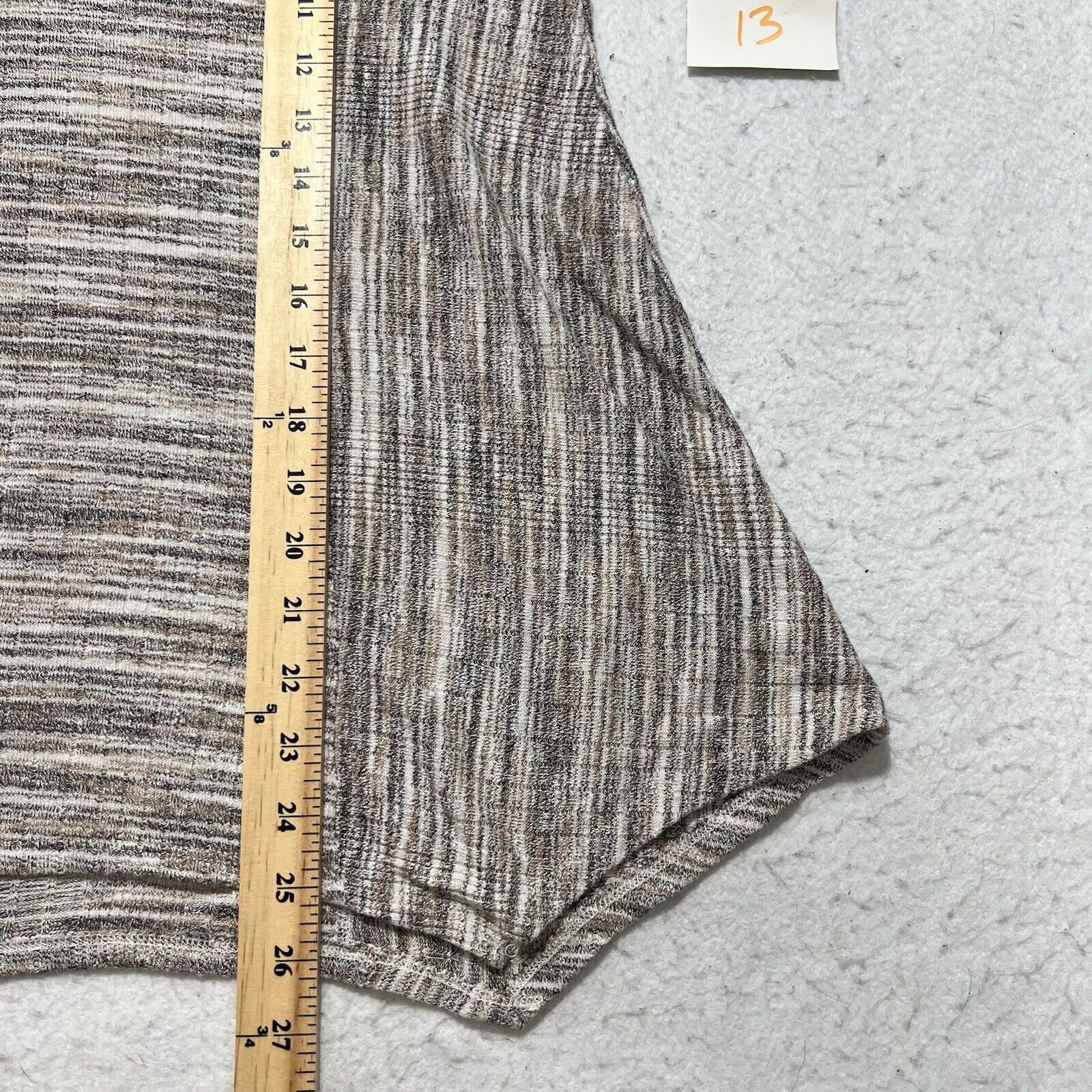 Target Basics Knox Rose Pullover Sweater V Neck Beige Striped Top Size S / US 4 / IT 40 - 8 Thumbnail