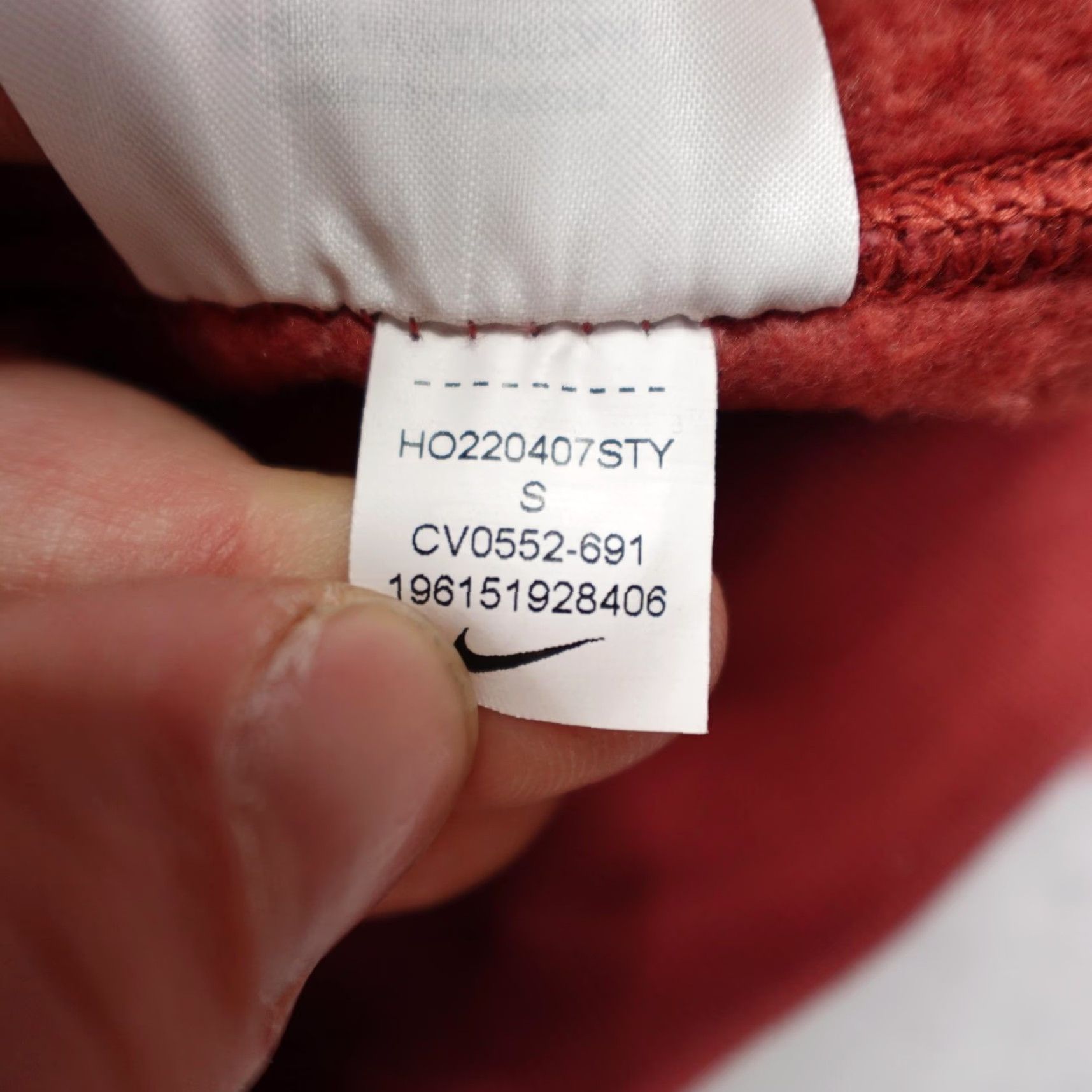 Nike Nike Hoodie Mens Small Red Solo Swoosh Fleece Pullover Sweatshirt Heavyweight Size US S / EU 44-46 / 1 - 6 Thumbnail