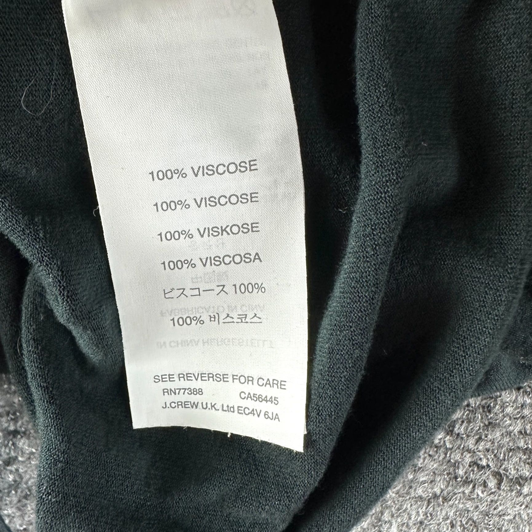 J.Crew J.CREW Top Womens S Long Sleeve Stretch Suiting Tee Black Viscose Shirt Single-Color Classic Modern Casual Everyday Womens Size S / US 4 / IT 40 - 5 Thumbnail