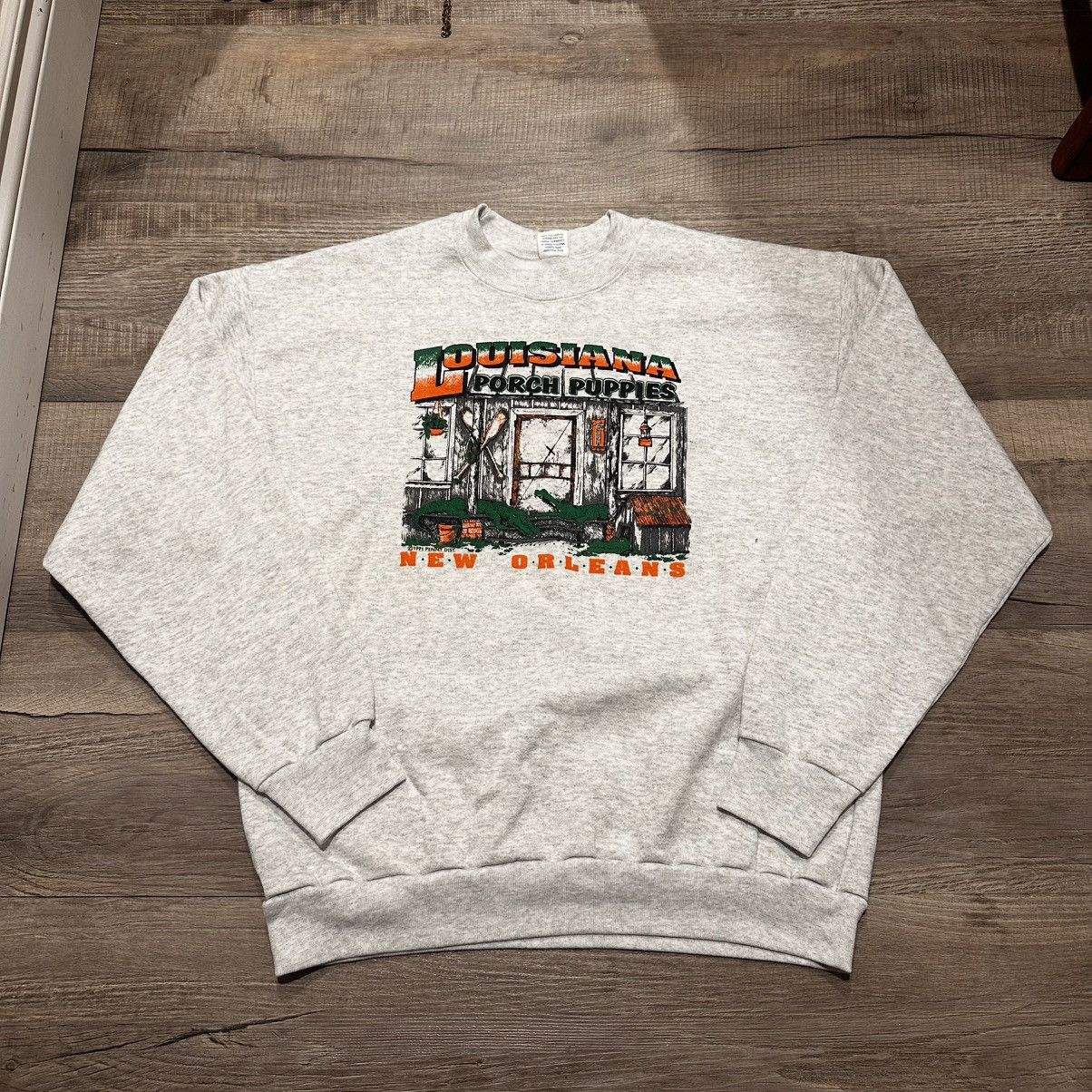 Vintage Vintage Louisiana porch puppies crewneck Size US XL / EU 56 / 4 - 1 Thumbnail