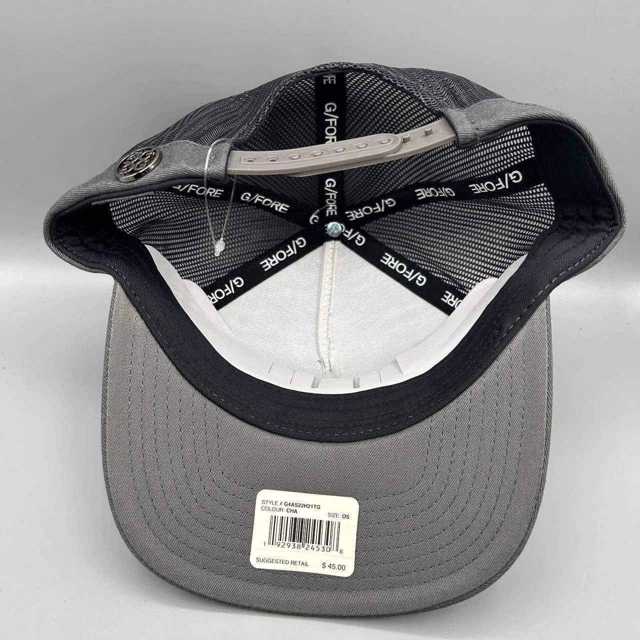 G/FORE Grove XXIII Trucker Hat Men Gray G/Fore Snap Back Cap New Size ONE SIZE - 2 Thumbnail