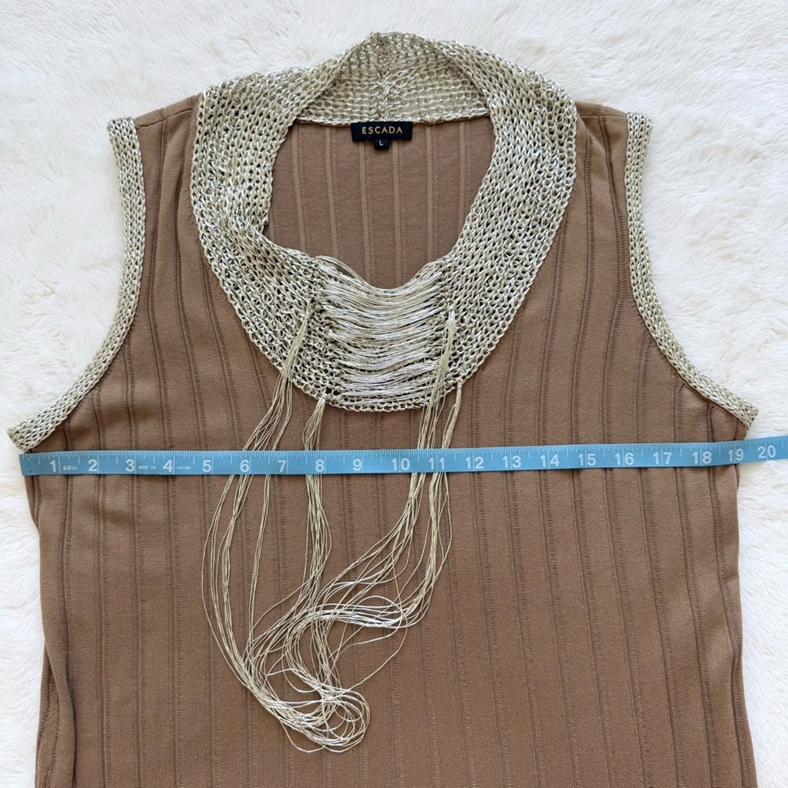 Escada ESCADA two piece evening top size L Authentic Retail 850$ Size L / US 10 / IT 46 - 11 Thumbnail