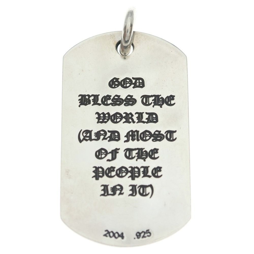 Chrome Hearts Chrome Hearts D Tag God Bless Dog Tag Necklace Size ONE SIZE - 2 Thumbnail