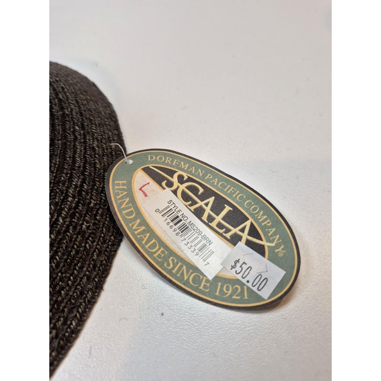 Vintage VINTAGE Scala Fedora Hat Trilby Fitted Mens L Brown Straw Breathable Lightweight Summer Size ONE SIZE - 4 Thumbnail