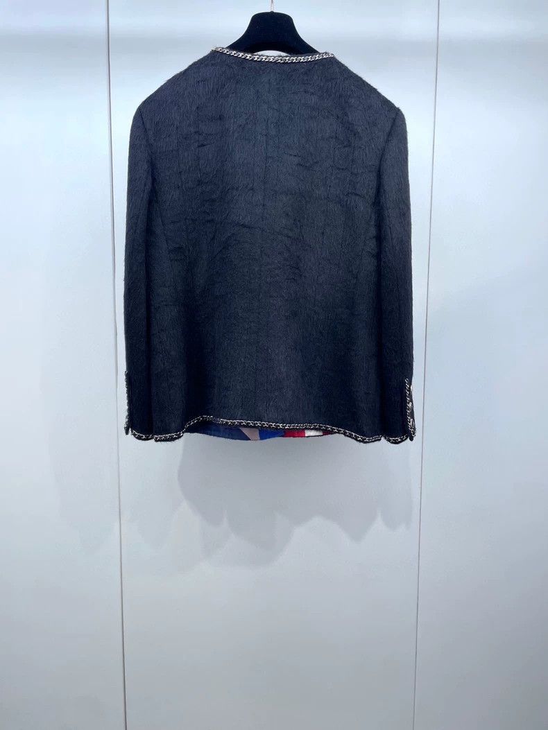 Chanel Chanel Black Chain Trimmed Jacket -2505 Size US L / EU 52-54 / 3 - 2 Thumbnail
