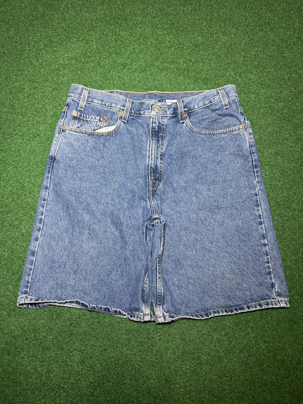Levi's Vintage Clothing Levis 550 Relaxed Baggy Jorts 38 Light Y2K 11” Denim Shorts Size US 38 / EU 54 - 3 Thumbnail