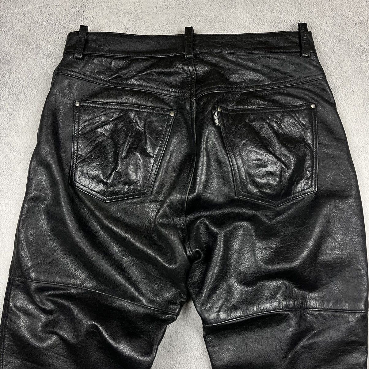 Leather Vintage Echtes Leder 90`s Distressed y2k leather pants Size US 35 - 7 Thumbnail