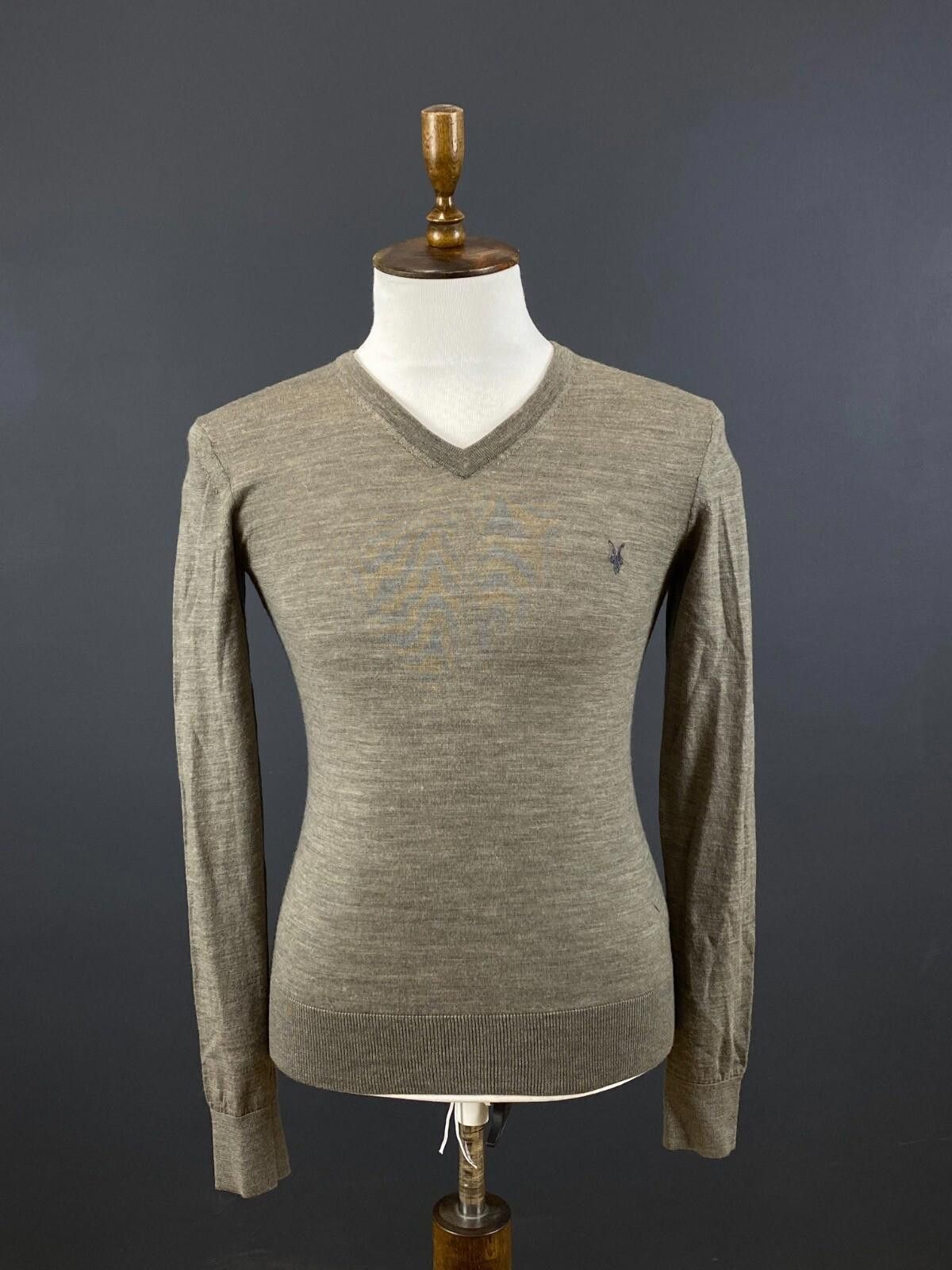 Allsaints AllSaints 100% Merino Wool V-Neck Knit Sweater Size S Size US S / EU 44-46 / 1 - 1 Thumbnail
