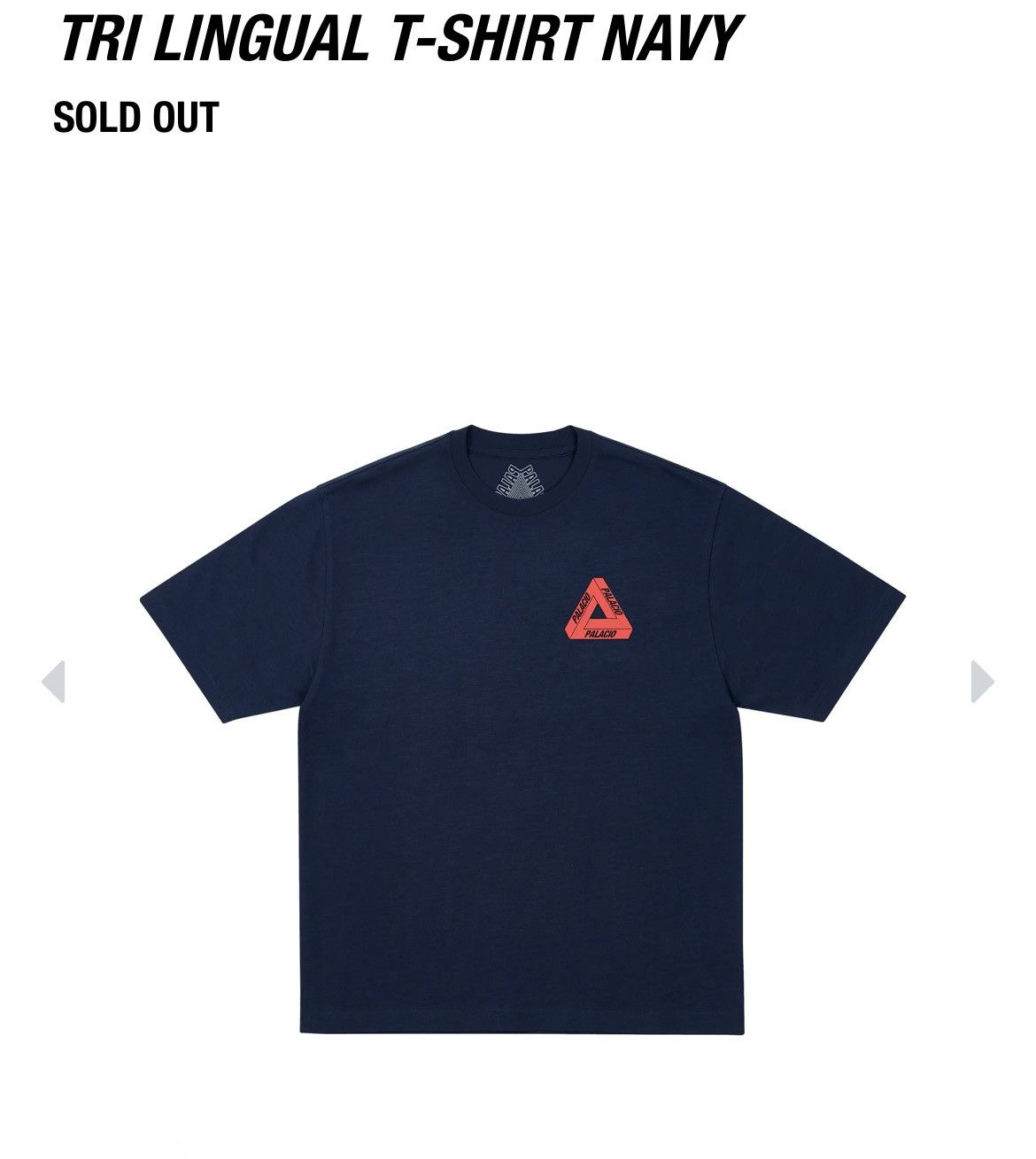 Palace Palace Tri Lingual Navy Spanish Tee Large Palacio Size US L / EU 52-54 / 3 - 6 Thumbnail