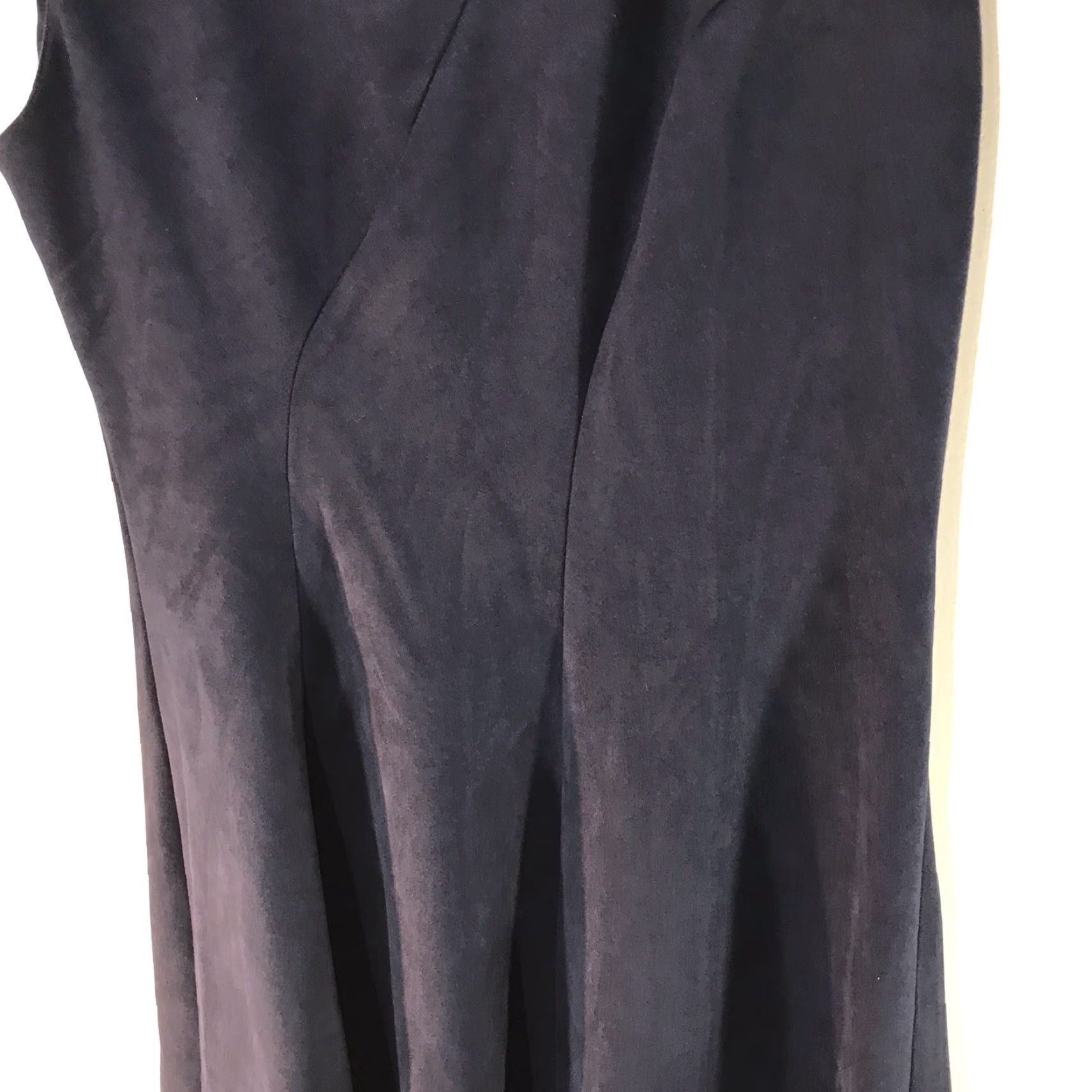 DKNY DKNY Blue Velvet Sleeveless At Knee A-Line Dress Womens Size 10 Size L / US 10 / IT 46 - 3 Thumbnail