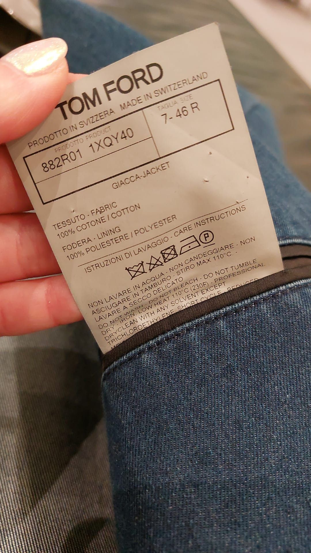 Tom Ford o1loc1c0724 Denim Blazer in Blue Size US S / EU 44-46 / 1 - 3 Thumbnail