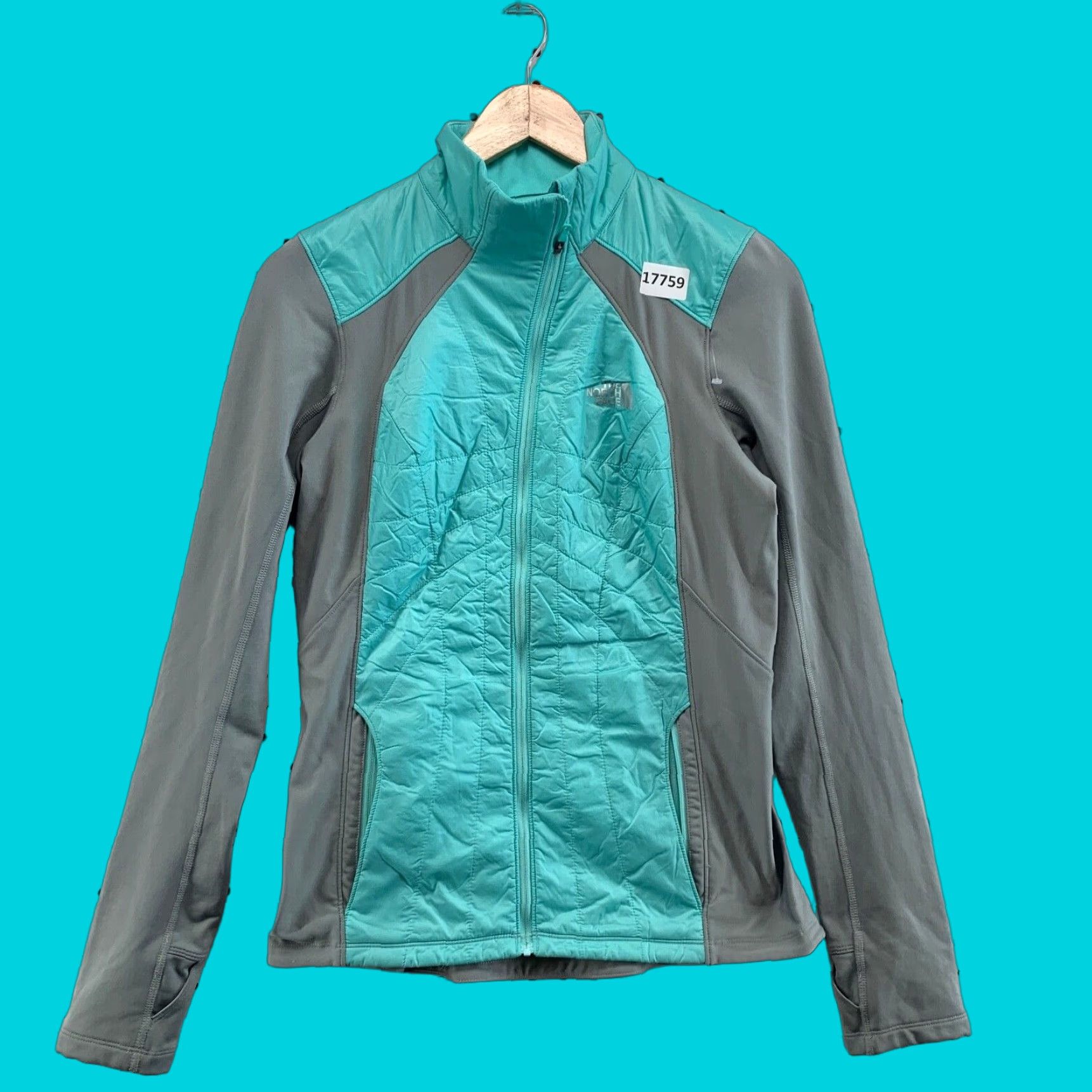 The North Face The North Face Womens Lightweight Jacket Teal Gray Medium Primaloft 8X25 Ladies fits 8X25 Womens Size M / US 6-8 / IT 42-44 - 1 Thumbnail