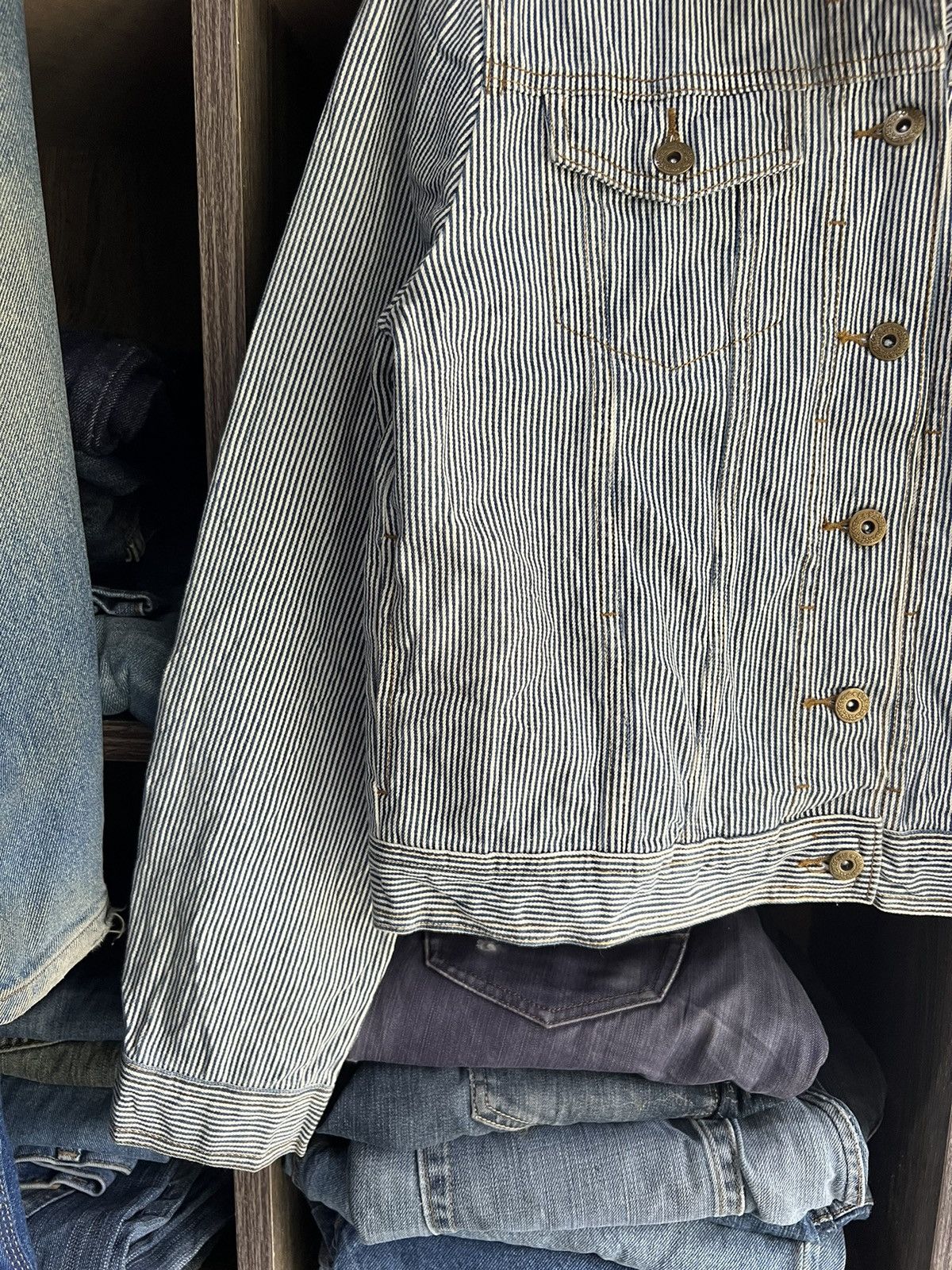 GU 🔥GU Hickory Stripe Denim Jacket Size M / US 6-8 / IT 42-44 - 6 Thumbnail