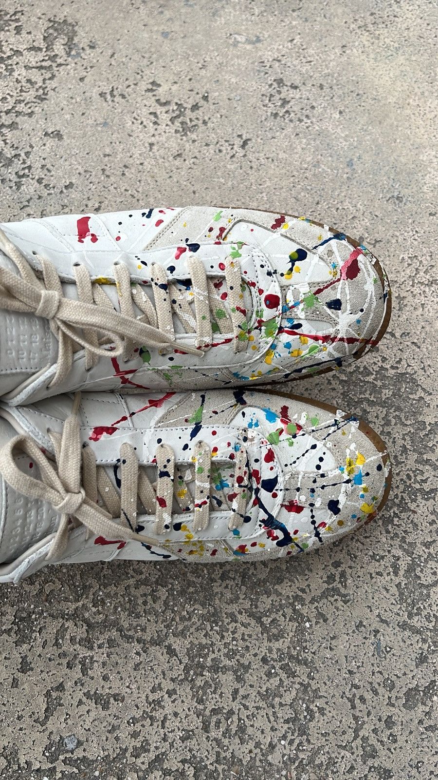 Maison Margiela Maison Margiela Gat Replica Paint Splatter White Size US 10.5 / EU 43-44 - 5 Thumbnail