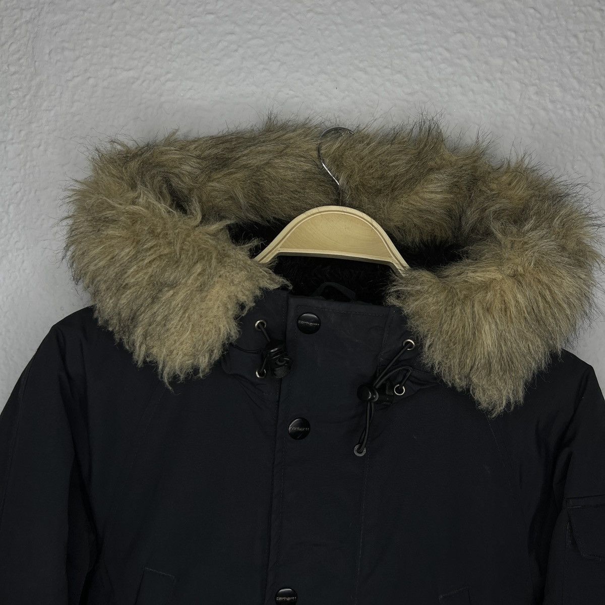 Carhartt Carhartt WiP Anchorage Parka Fur Winter Jacket Black Logo Size US M / EU 48-50 / 2 - 5 Thumbnail