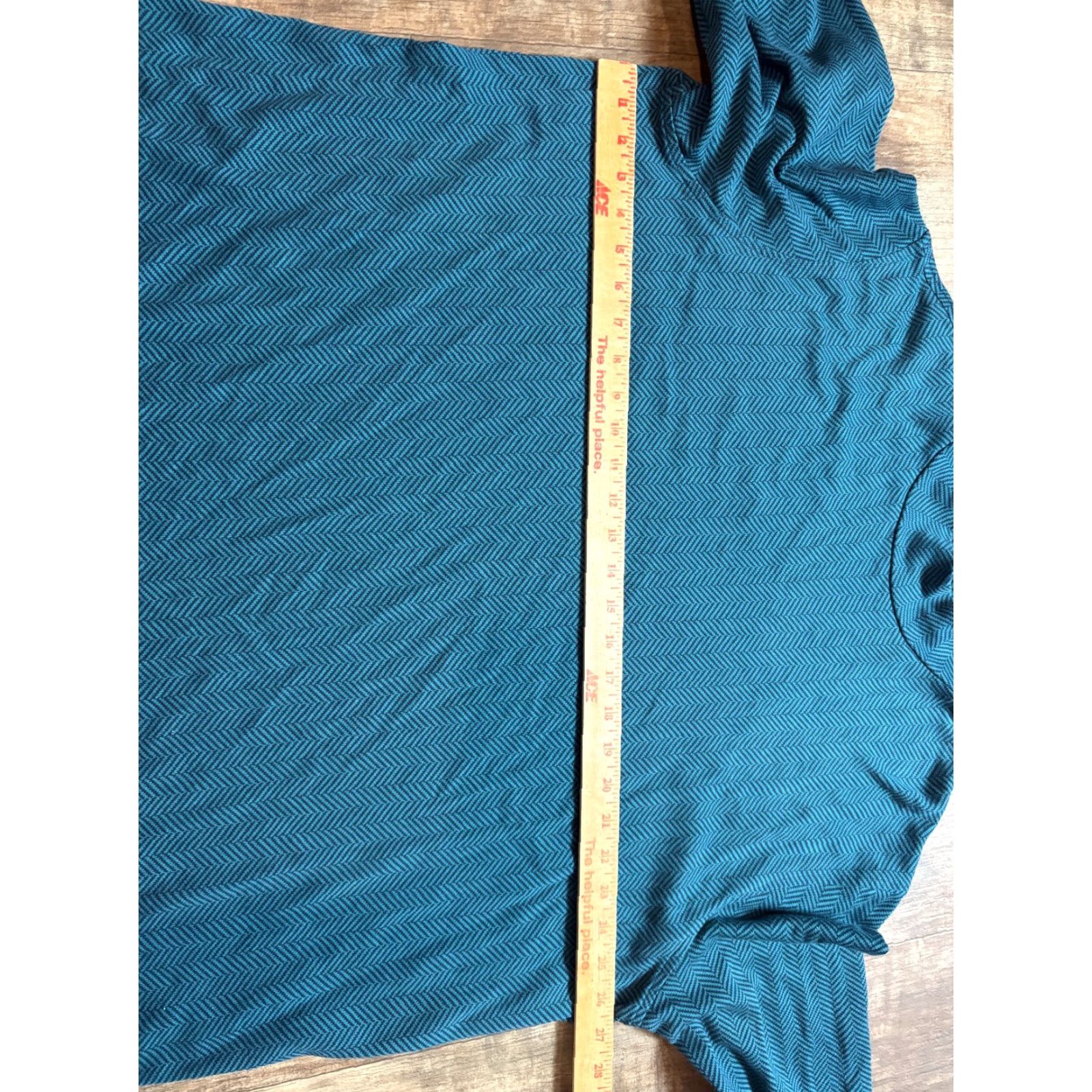 Lands' End Lands' End Shirt Womens XXL Blue Zig Zag Pattern Long Sleeve Top Size XXL / US 16-18 / IT 52-54 - 3 Thumbnail