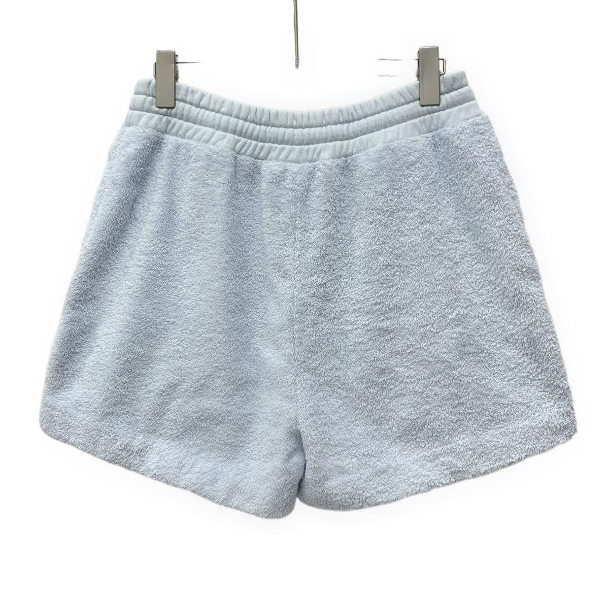 Miu Miu Miu Miu Light Blue Logo Letter Flocked Cotton Casual Shorts Size 28" / US 6 / IT 42 - 2 Thumbnail