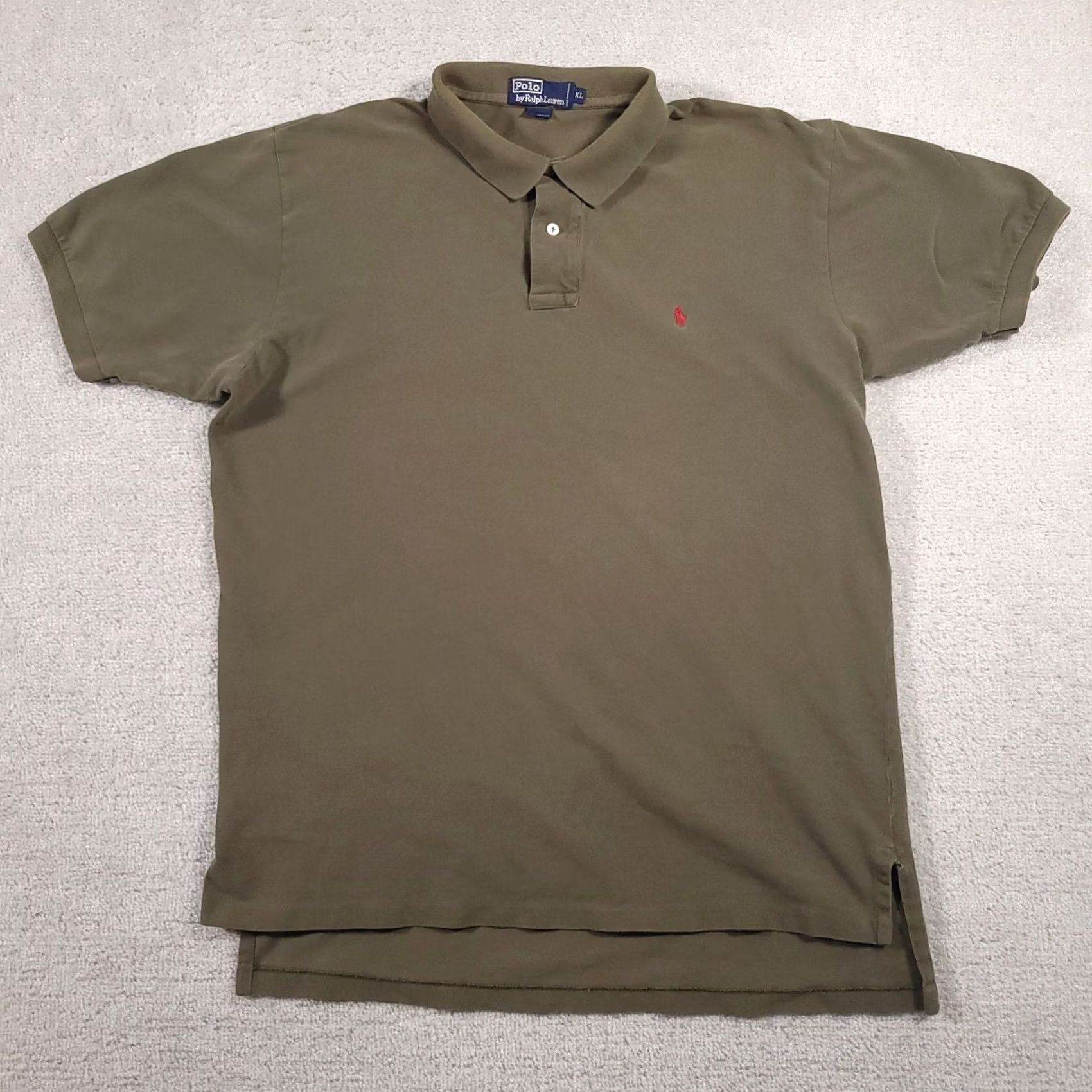 Ralph Lauren Ralph Lauren Polo Shirt Mens XL Pony Red Logo Rugby Preppy Golf Brown Grunge Size US XL / EU 56 / 4 - 2 Thumbnail