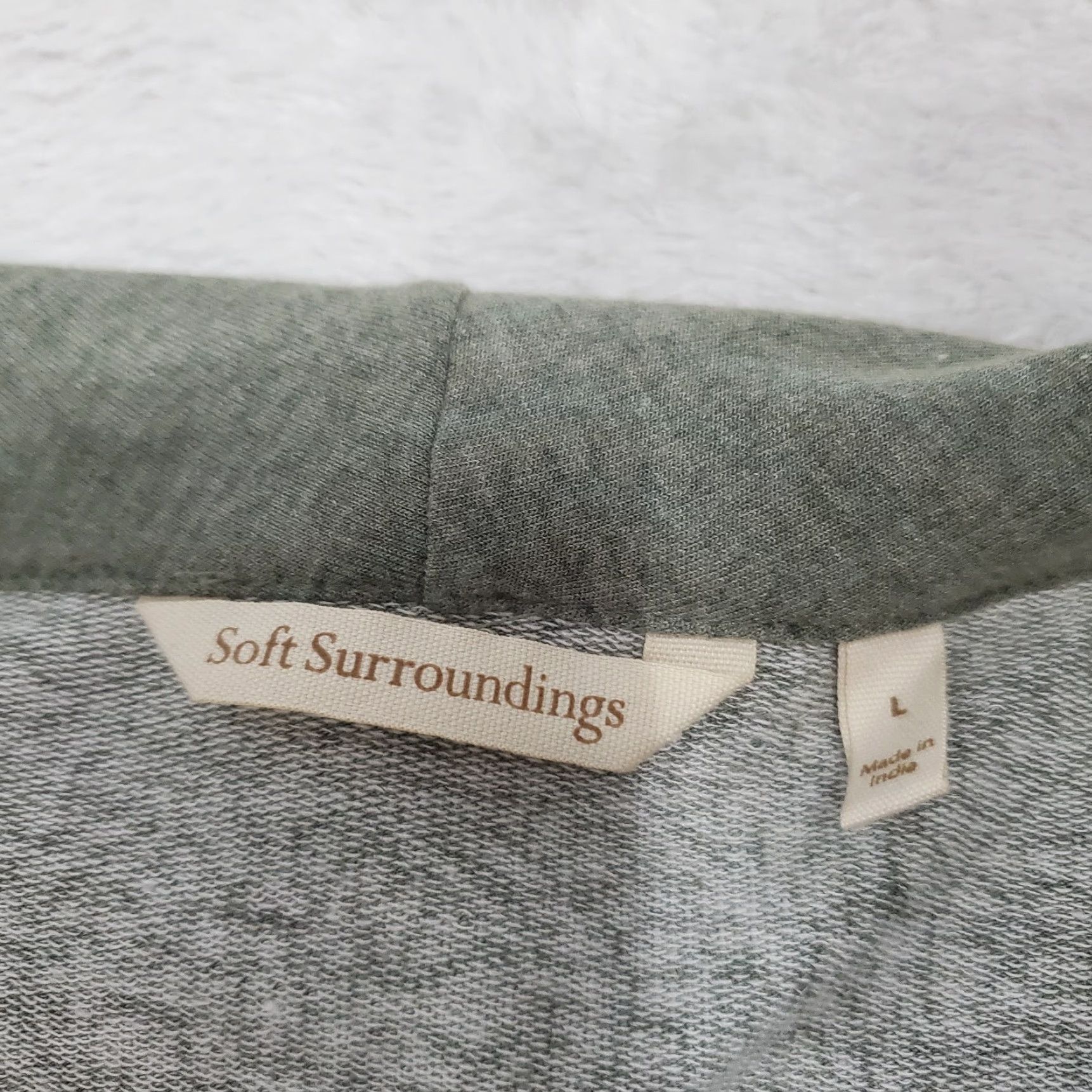 Soft Surroundings Soft Surroundings Tunic Shirt Women L Green Cowl Neck Long Sleeve Pullover Top Bohemian Lagenlook Coastal Oversized Size L / US 10 / IT 46 - 3 Thumbnail