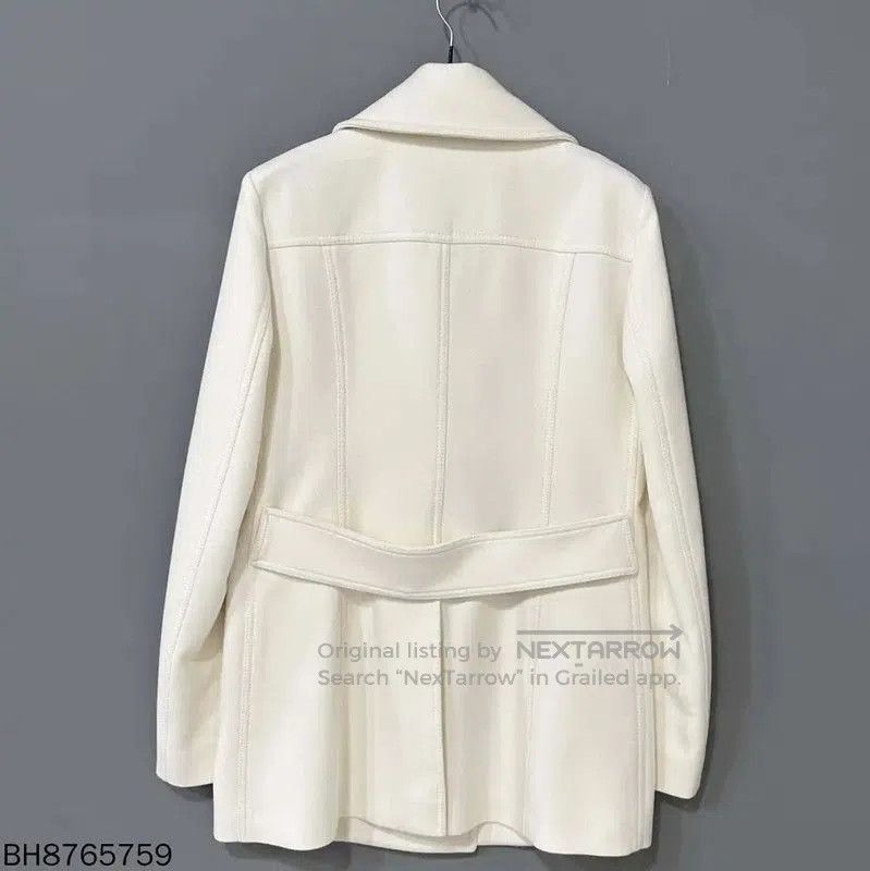 Valentino Valentino Double-Breasted White Women's Coat . Size M / US 6-8 / IT 42-44 - 3 Thumbnail