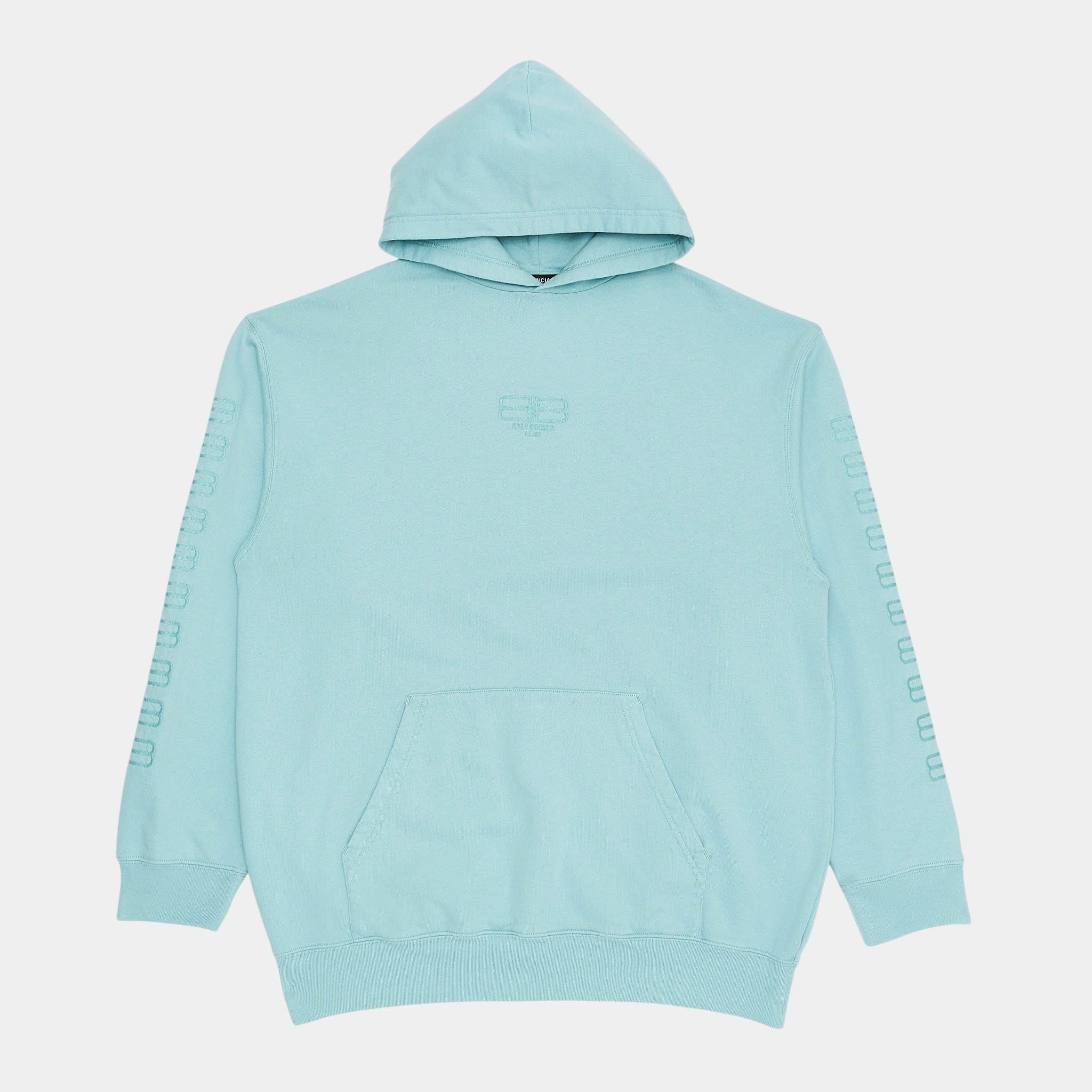 Embroidered BB Paris Icon Logo Oversized Hooded Sweatshirt