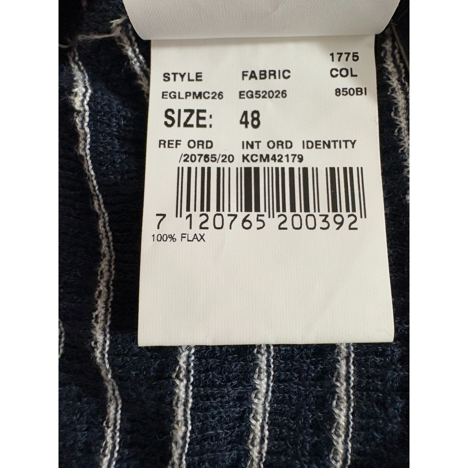 Lardini Lardini 100% linen knit polo shirt size 48 US M color navy i Size US M / EU 48-50 / 2 - 4 Thumbnail