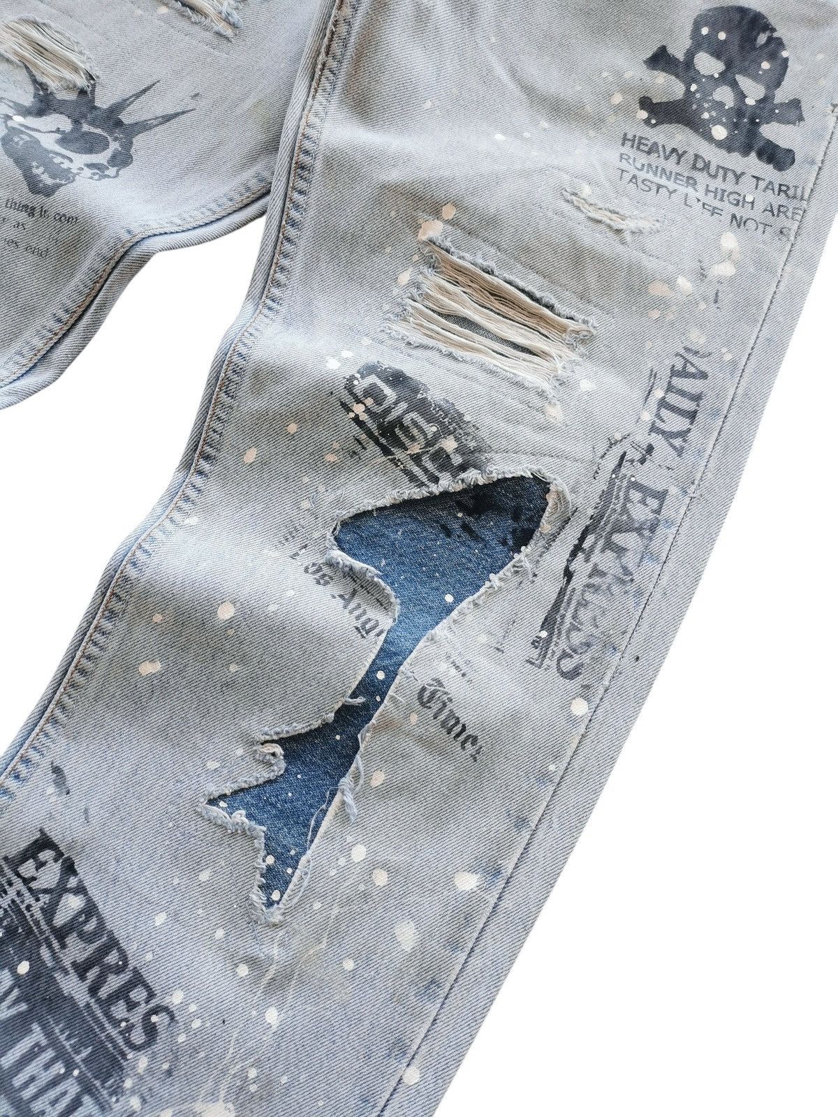 Levi's Levi’s 501 Custom Vintage Jeans Graffiti Stencil Art 1990s Size US 32 / EU 48 - 5 Thumbnail