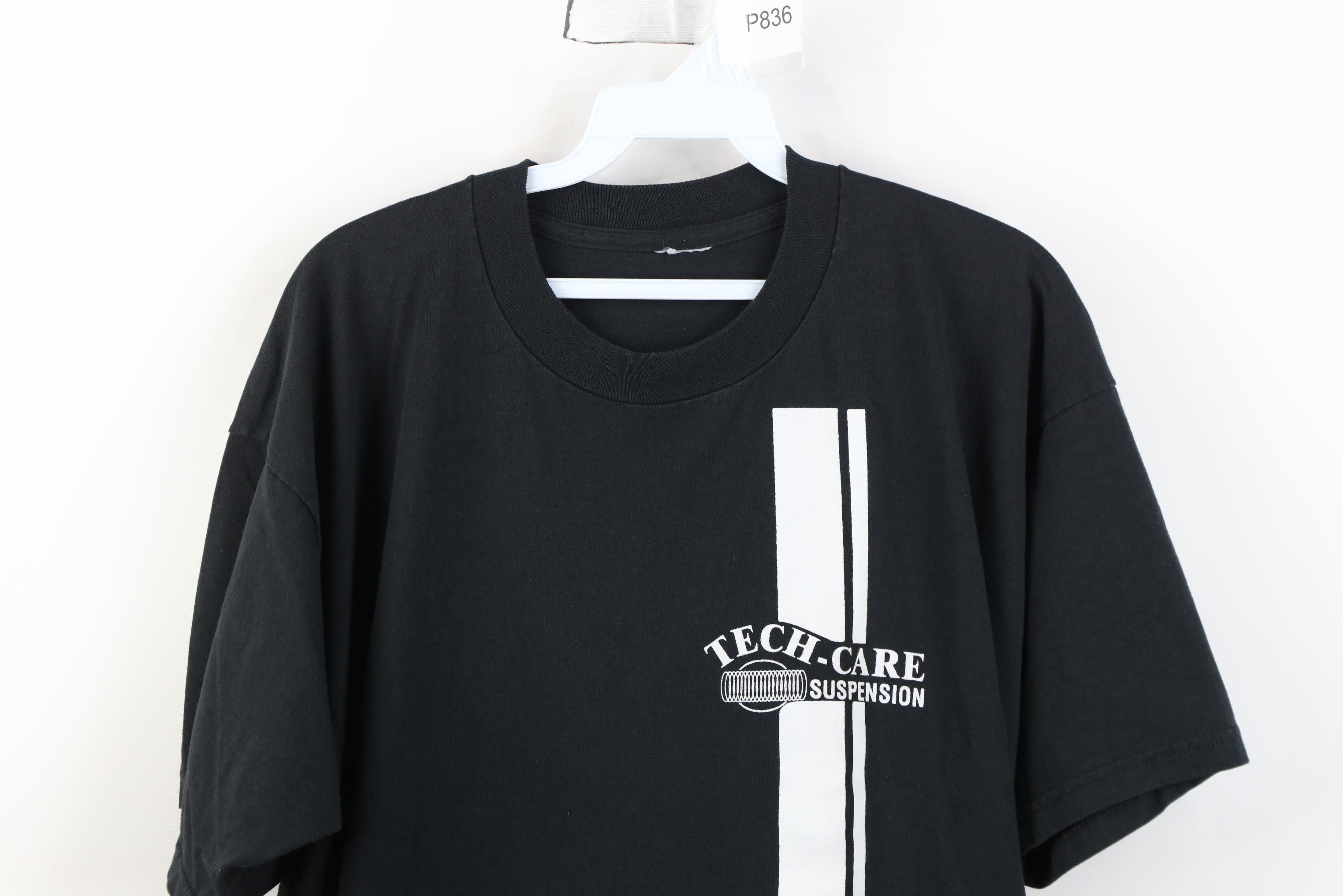 Vintage Vintage 90s Y2K Care Suspension Racing Motorcycle T-Shirt Size US XL / EU 56 / 4 - 2 Thumbnail
