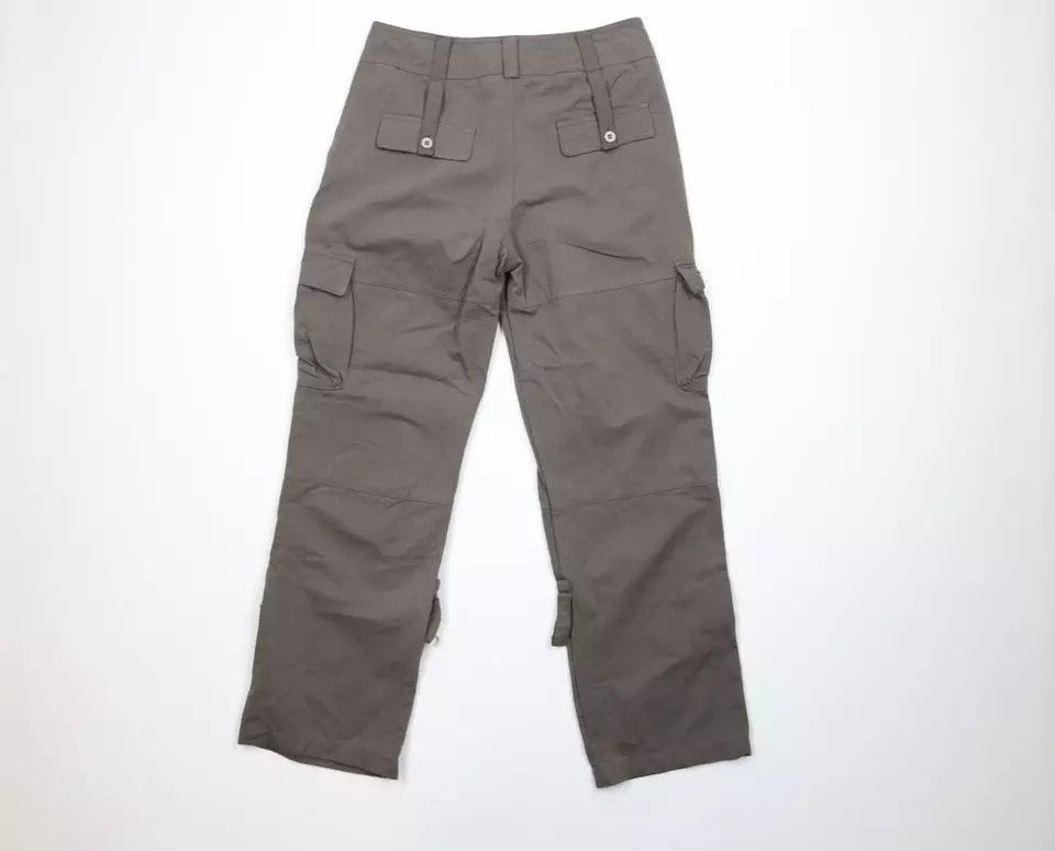 Vintage Vintage 90s Streetwear Baggy Strap Goth Cargo Pants Gray Size 29" - 11 Thumbnail