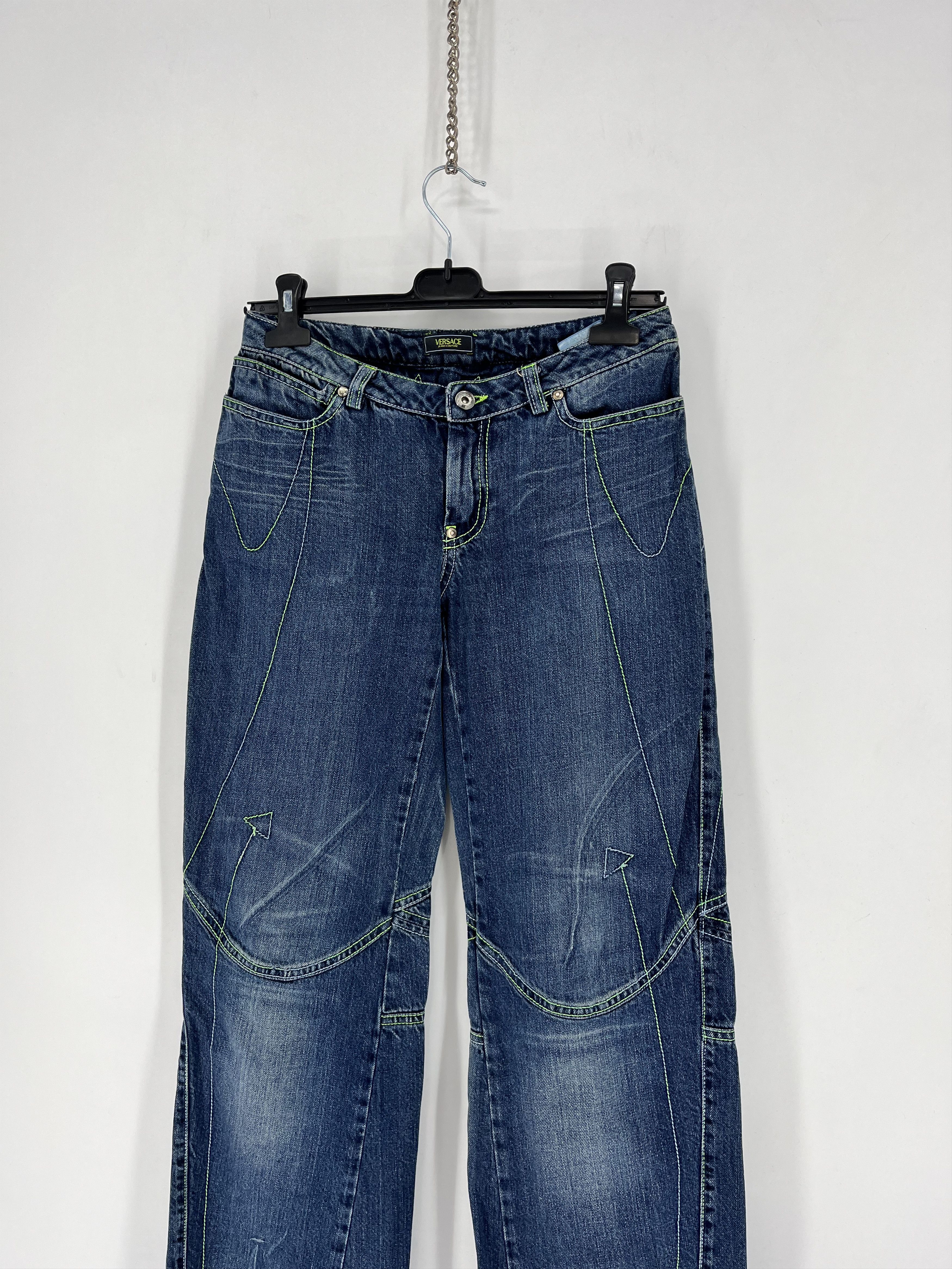 Versace × Versace Jeans Couture Vintage VERSACE JEANS COUTURE Line Low-Rise Y2k Denim Pants Size 26" / US 2 / IT 38 - 4 Thumbnail