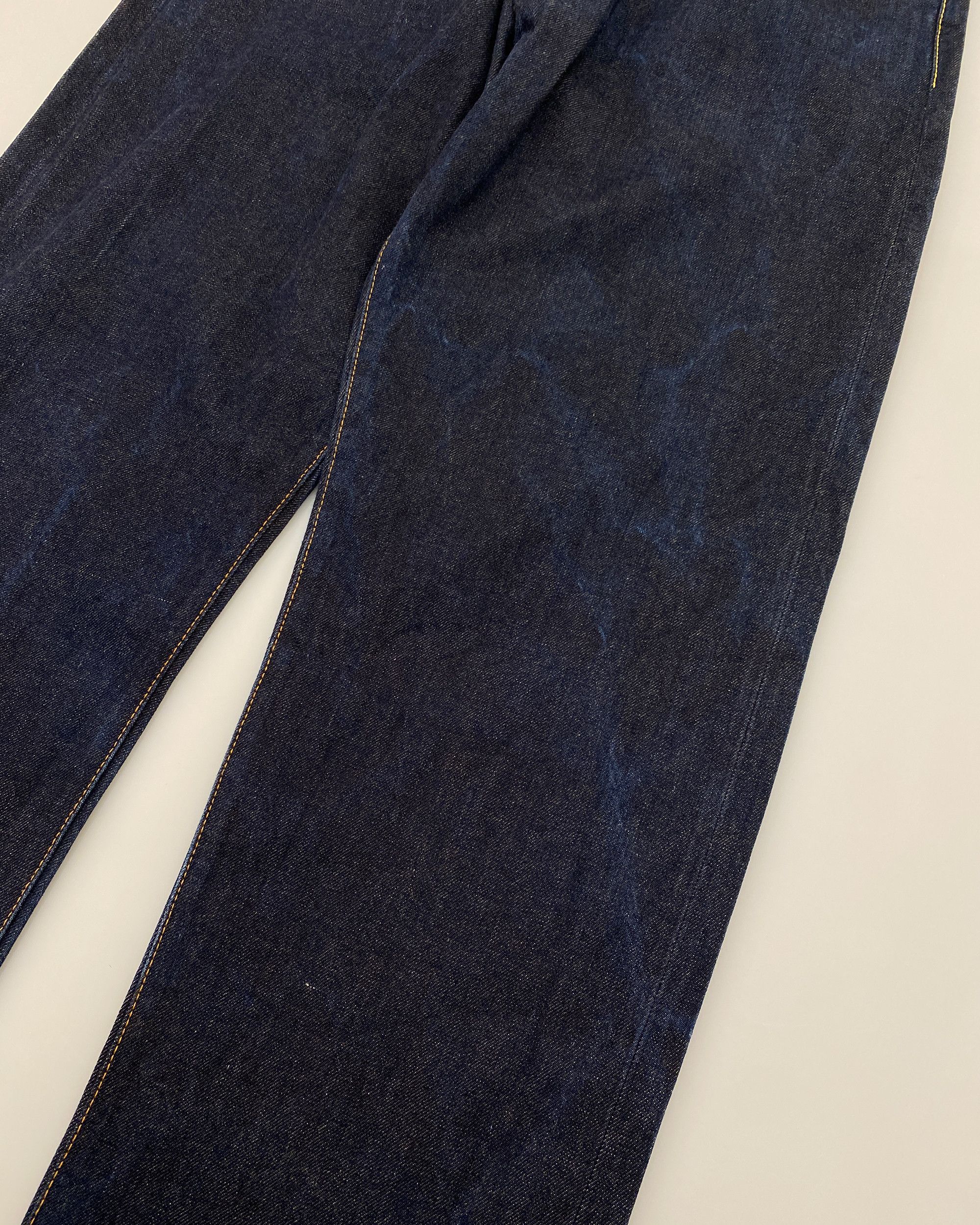 Evisu 1990s Big Yellow Logo Selvedge Denim Size US 34 / EU 50 - 3 Thumbnail