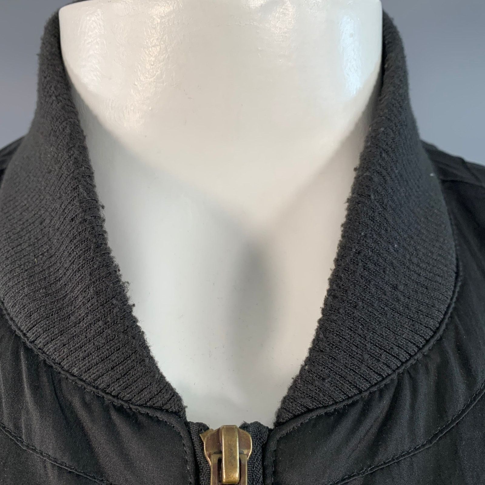 Robert Geller Size XXL Black Polyester Nylon Bomber Jacket Size US XXL / EU 58 / 5 - 4 Thumbnail