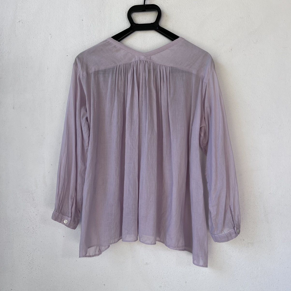 Issey Miyake PLANTATION By Issey Miyaki Sheer Cotton Smock blouse Size M / US 6-8 / IT 42-44 - 3 Thumbnail