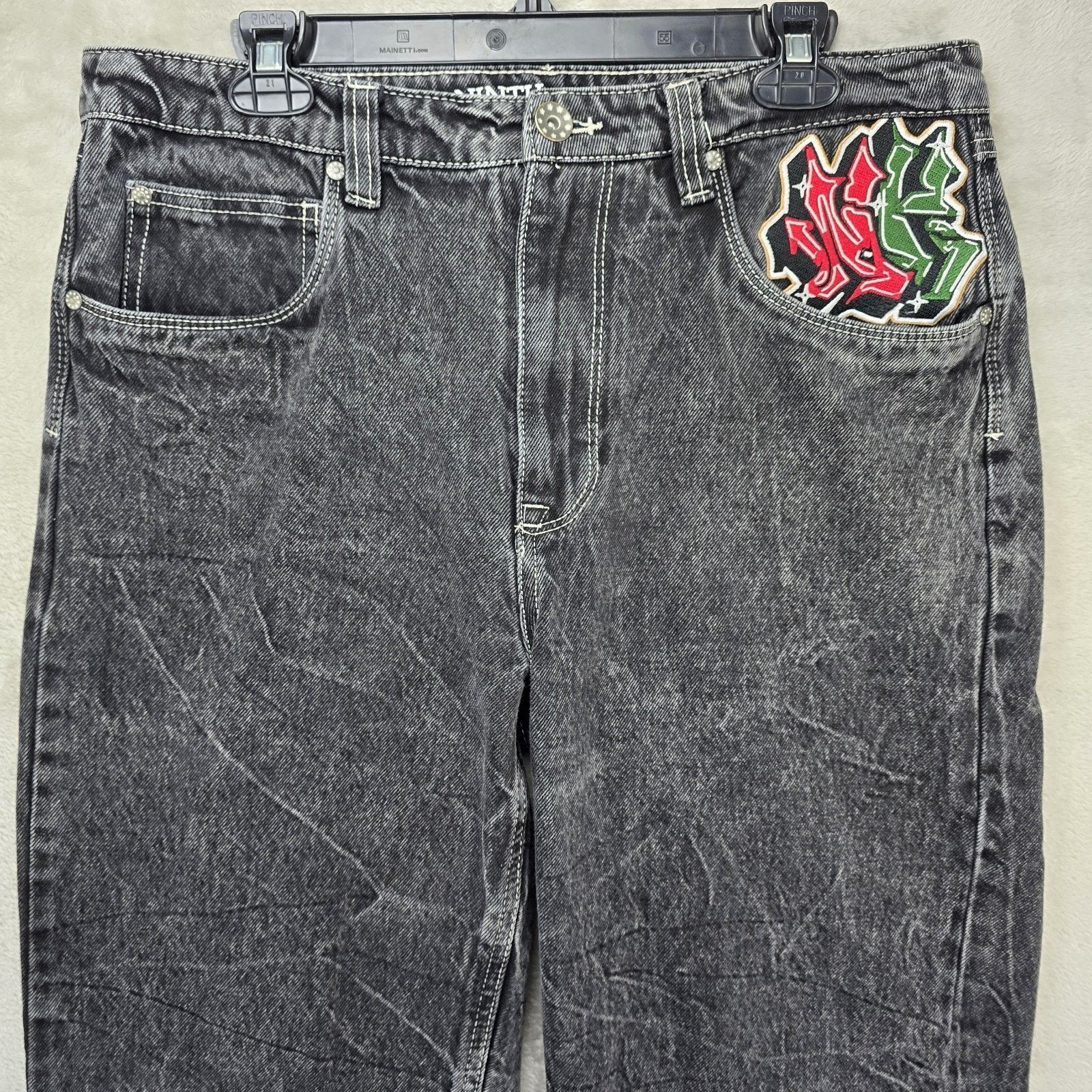 Ninth Hall Ninth Hall Ambush Jeans 33 (Fits 34x28 Y2K Baggy Snake Eagle Size US 33 - 3 Thumbnail