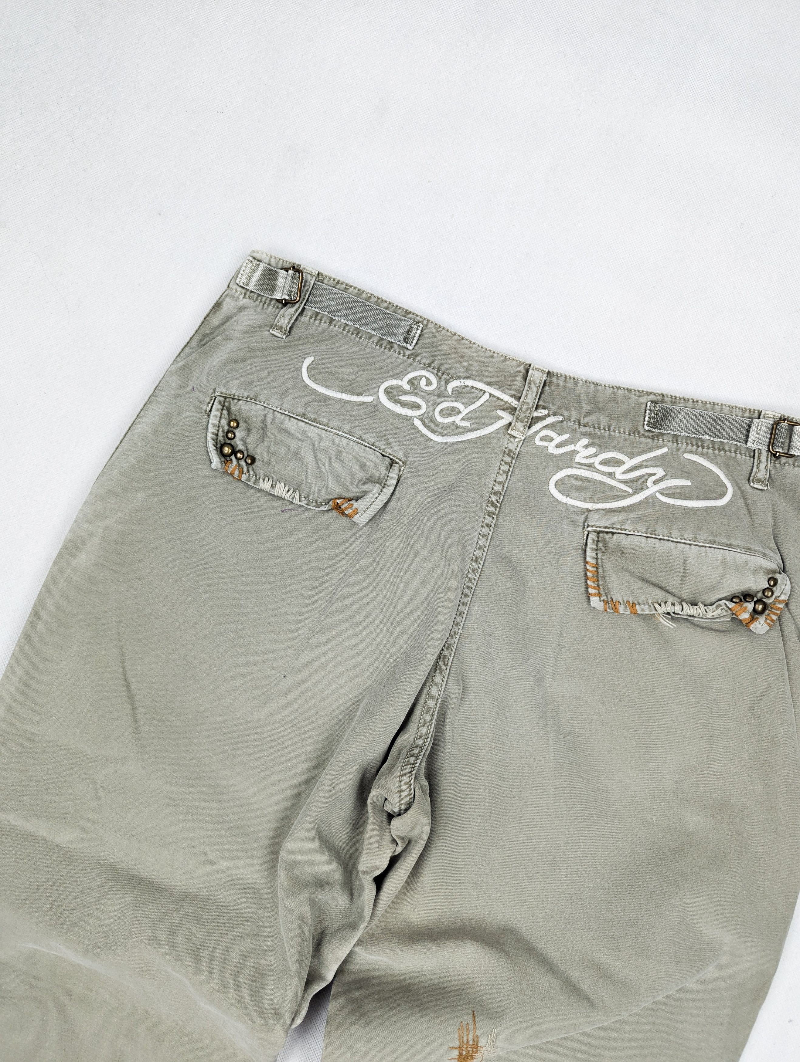 Ed Hardy Ed Hardy khaki green jeans denim trousers M Size US 32 / EU 48 - 9 Thumbnail