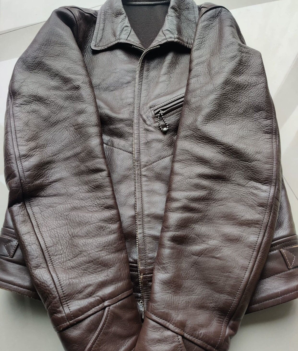 Freewheelers Freewheelers Brown Wooden Box Skull Horse Leather Coat Size US M / EU 48-50 / 2 - 3 Thumbnail